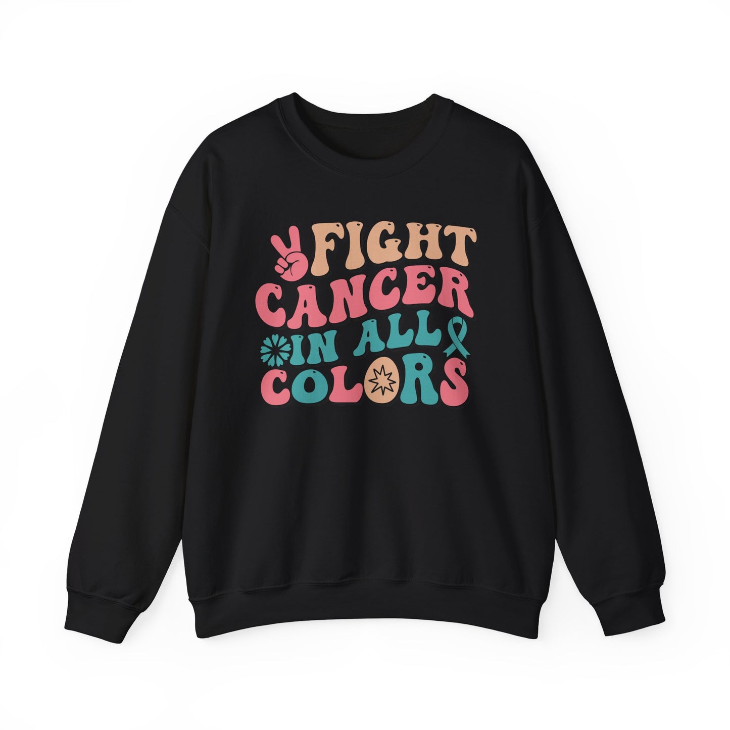 🌈✌️ Fight Cancer in All Colors Sweatshirt – Multi-Awareness Support Crewneck