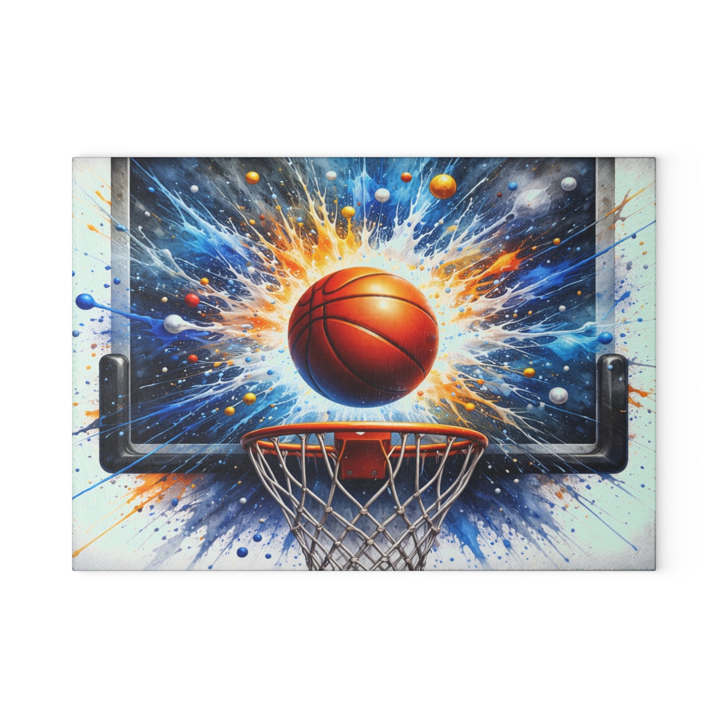 Basketball Splash Art Cutting Board – Slam Dunk Style for Your Kitchen