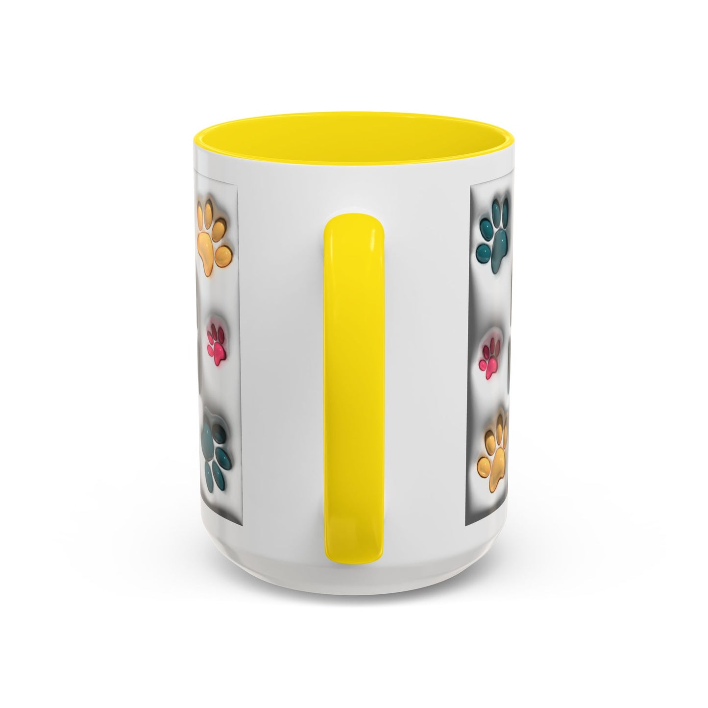 Dog Mom Accent Mug – Colorful Paw Print Cup for Proud Pet Parents