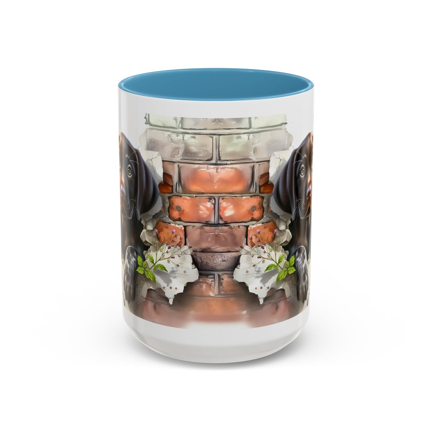 🐶🍫 Chocolate Lab Puppy Accent Mug – Sweet Brown Pup Coffee Cup ☕💛