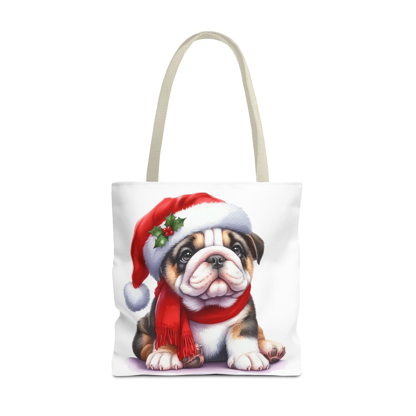 🎅 Bulldog Christmas Tote Bag – Cozy Holiday Style for Dog Lovers 🐾