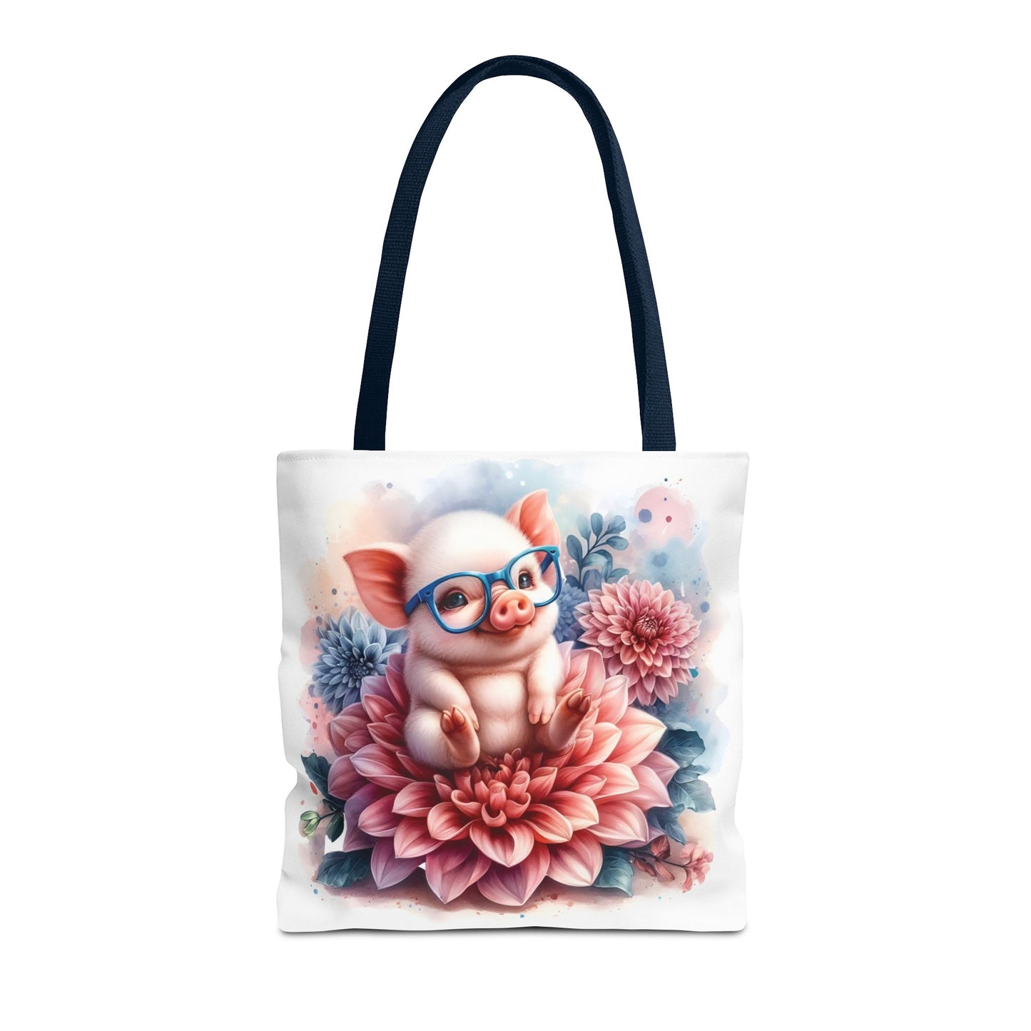 🐷 Floral Piglet Tote Bag – Cute, Whimsical & Practical 🌸
