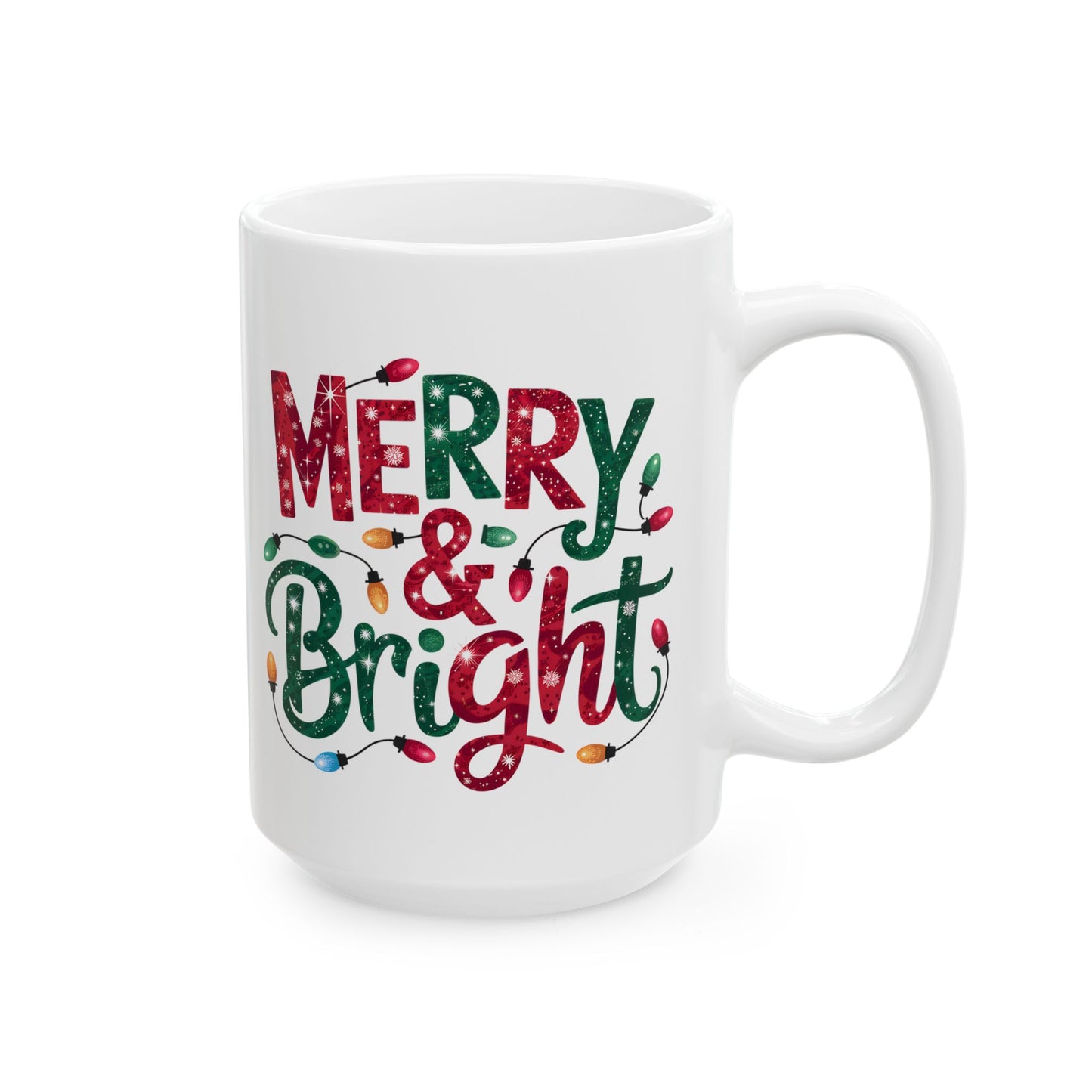 🎄 Merry & Bright Christmas Lights Mug – Festive Cheer in Every Sip! ☕