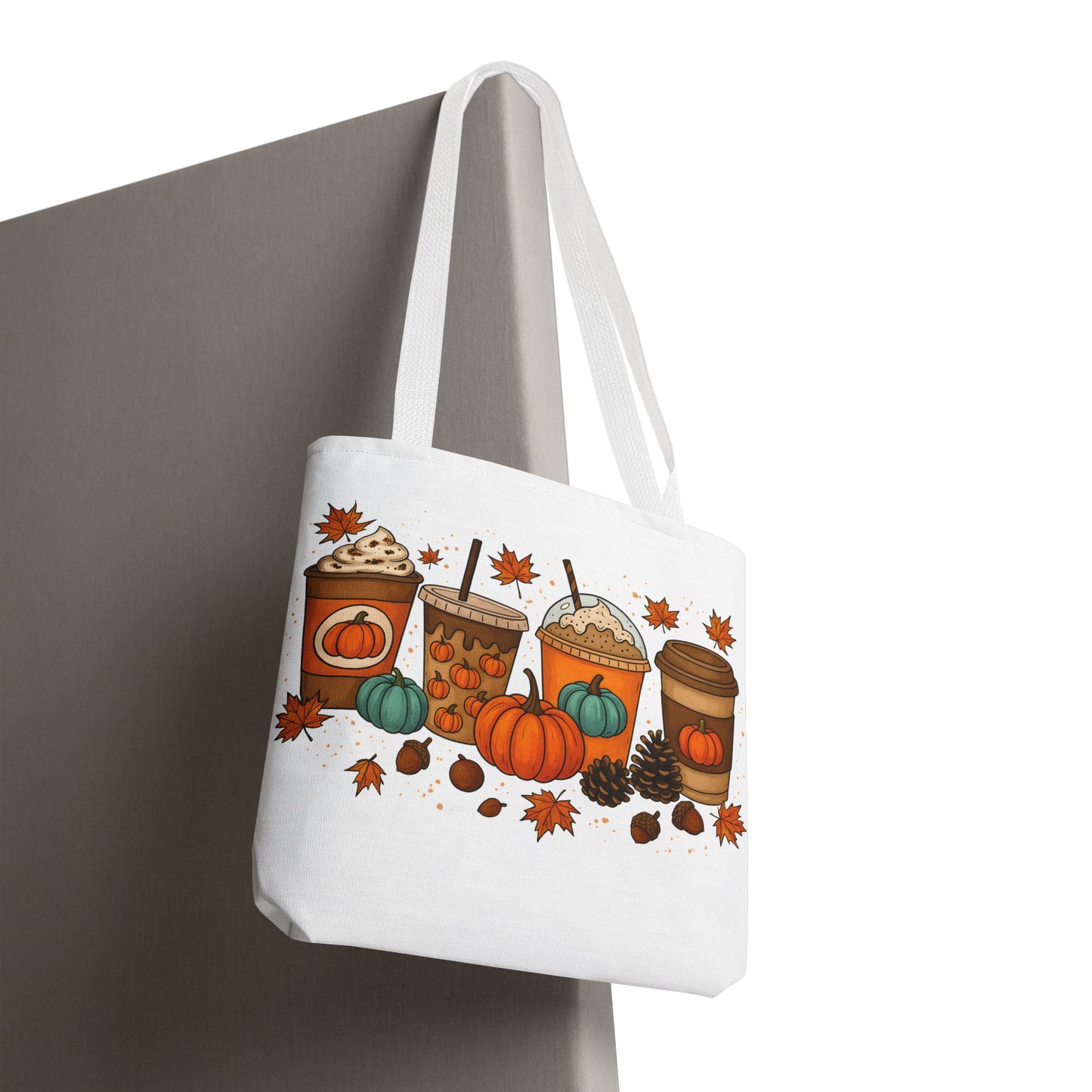 🎃 Pumpkin Spice Vibes Tote Bag – Sippin’ Cozy Fall in Style ☕🍂