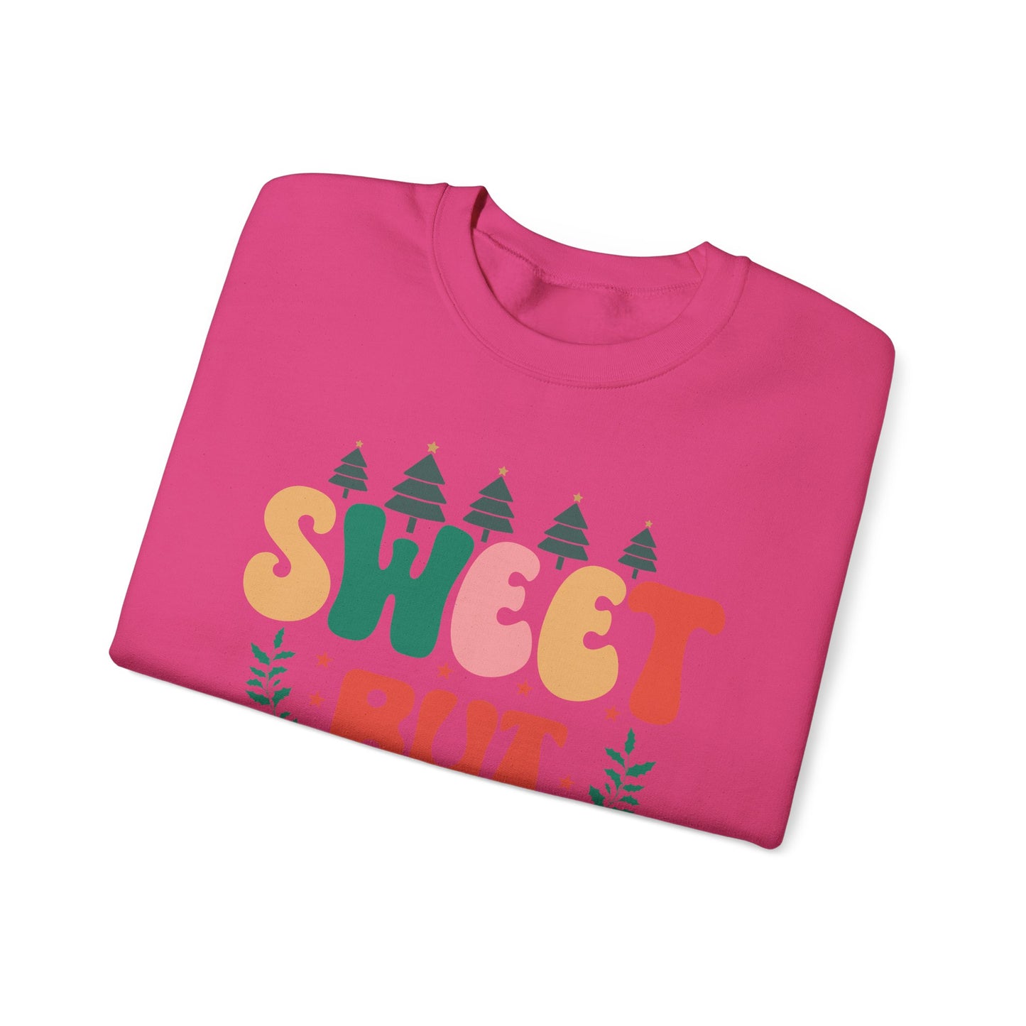 🎀✨ Sweet But Twisted Sweatshirt – Retro Pastel Christmas Vibes for the Season 🌲💖