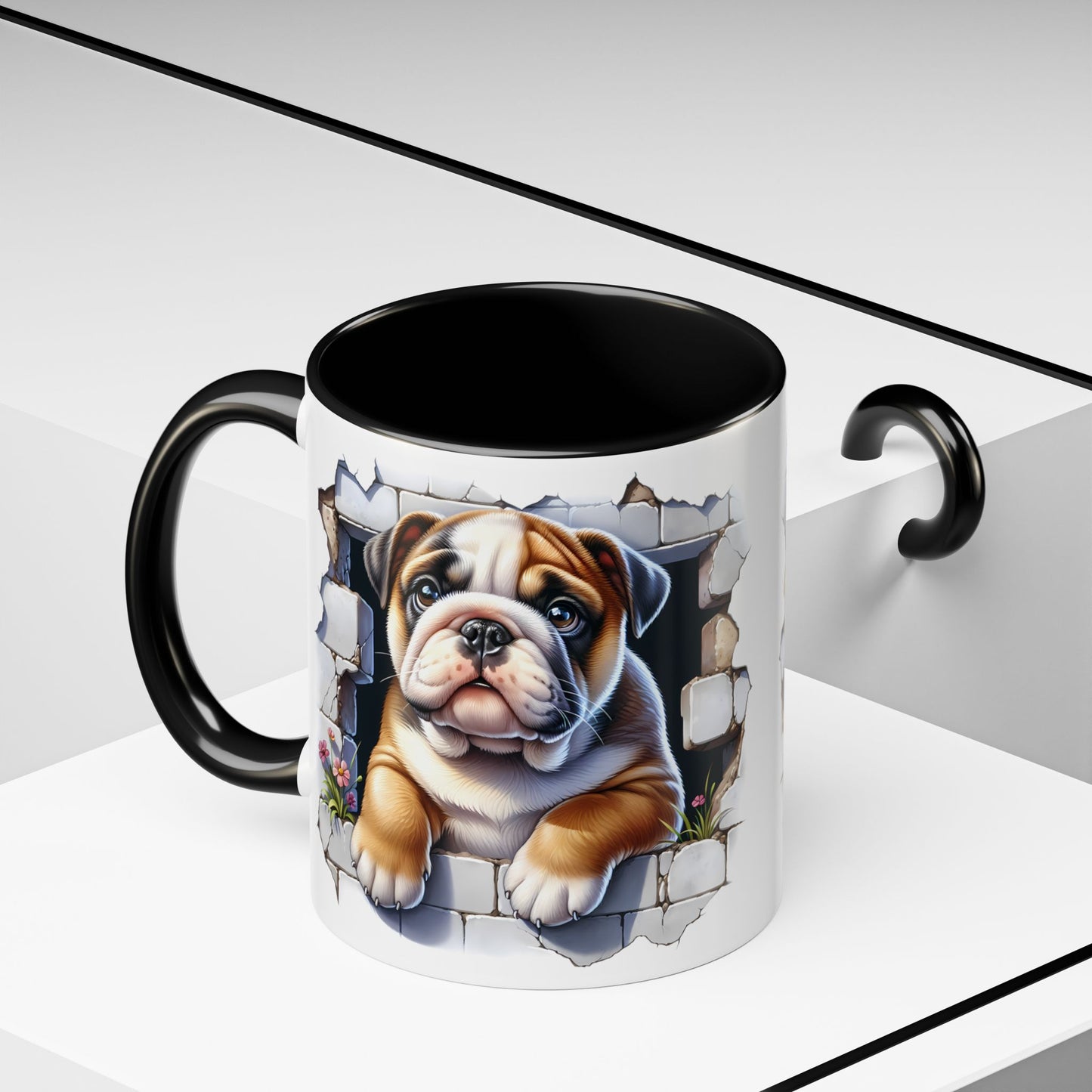 🐶☕ English Bulldog Puppy Accent Mug – Adorable Breakthrough Pup Design ✨rs (11/15oz)