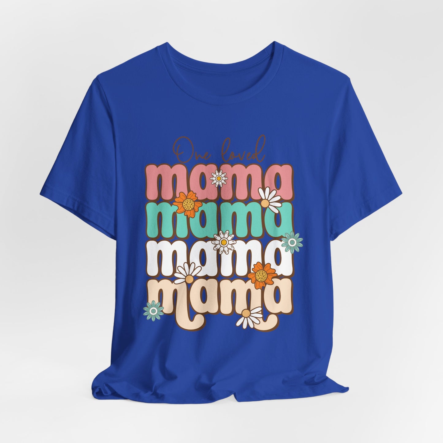 👕 Mama, Mama, Mama, Mama Boho-Style T-Shirt – Joyful Chaos of Motherhood 🌿