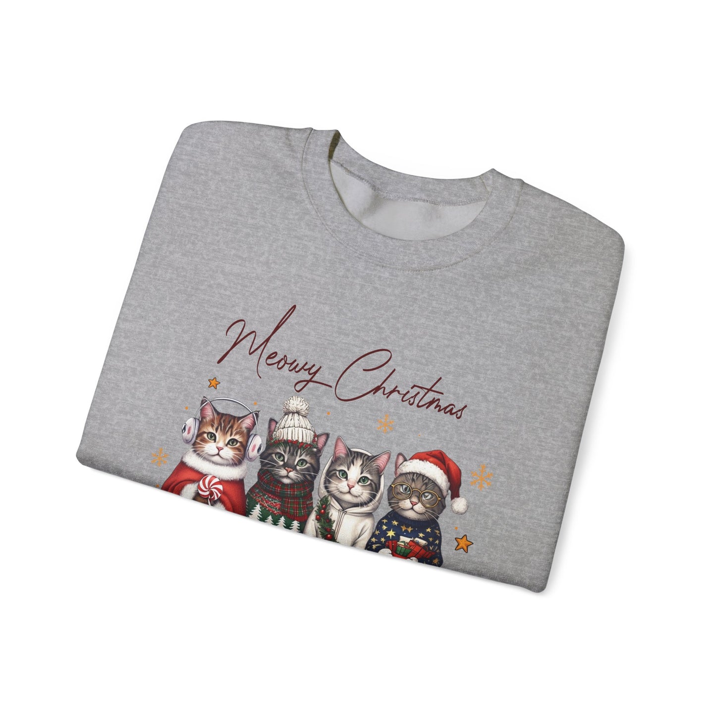 🐾✨ Meowy Christmas Sweatshirt – Festive Cats & Cozy Holiday Cheer 🎄🐱