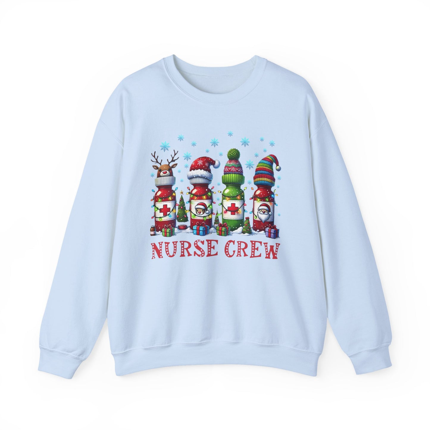 🎄🩺 Nurse Crew Holiday Sweatshirt – Festive Crewneck for Healthcare Heroes