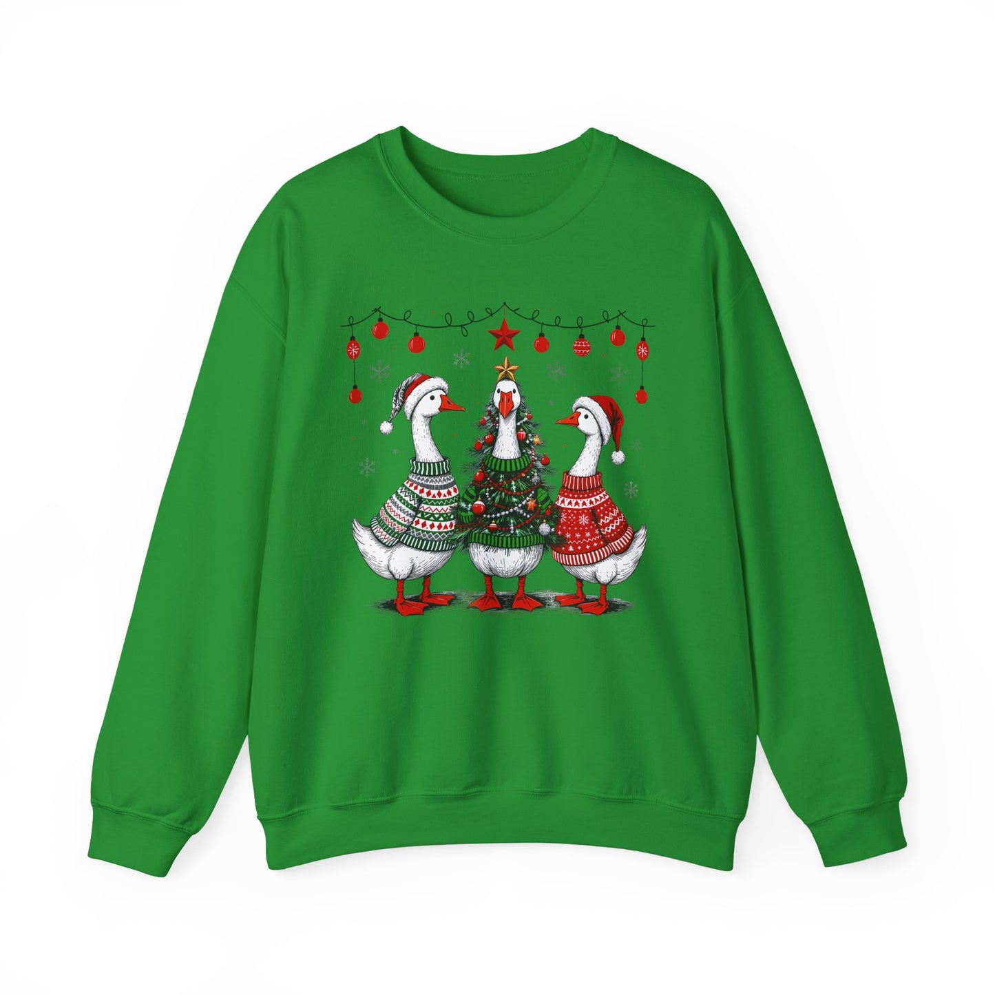 🎄🪿 Goosemas Sweater Flock Sweatshirt – Festive Geese in Cozy Knits