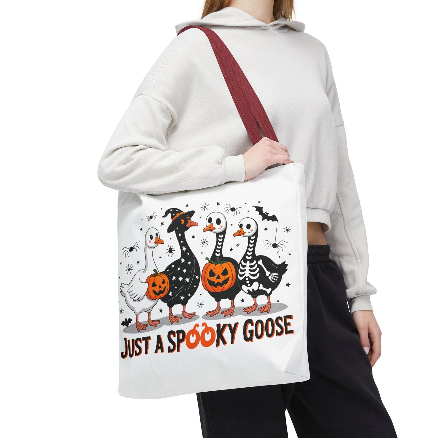 🦢 Just a Spooky Goose Tote Bag – Honkin’ Into Halloween 🎃👻