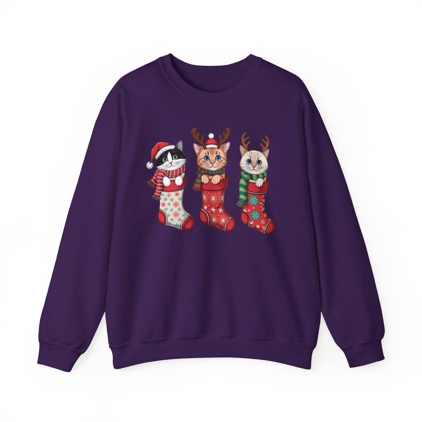 🐱🎄 Kitties in Stockings Sweatshirt – Cozy & Adorable Holiday Cats 🧦✨