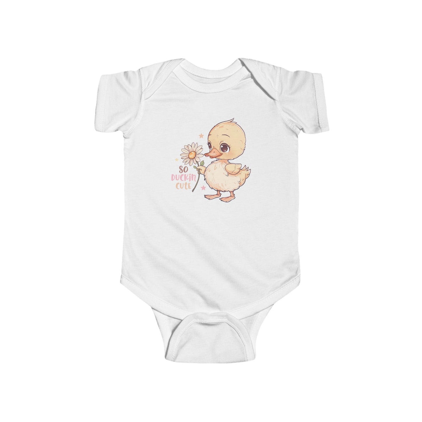 🦆 So Duckin’ Cute Baby Onesie – Funny Farm Animal Outfit 🌼