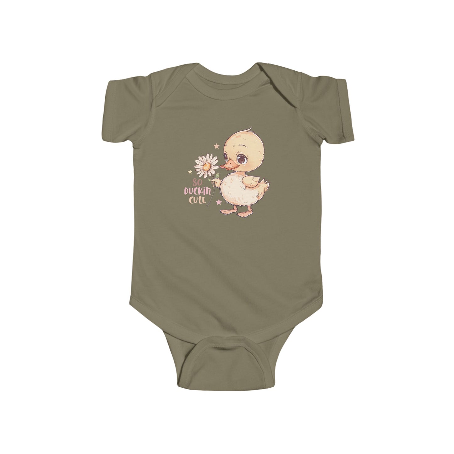 🦆 So Duckin’ Cute Baby Onesie – Funny Farm Animal Outfit 🌼