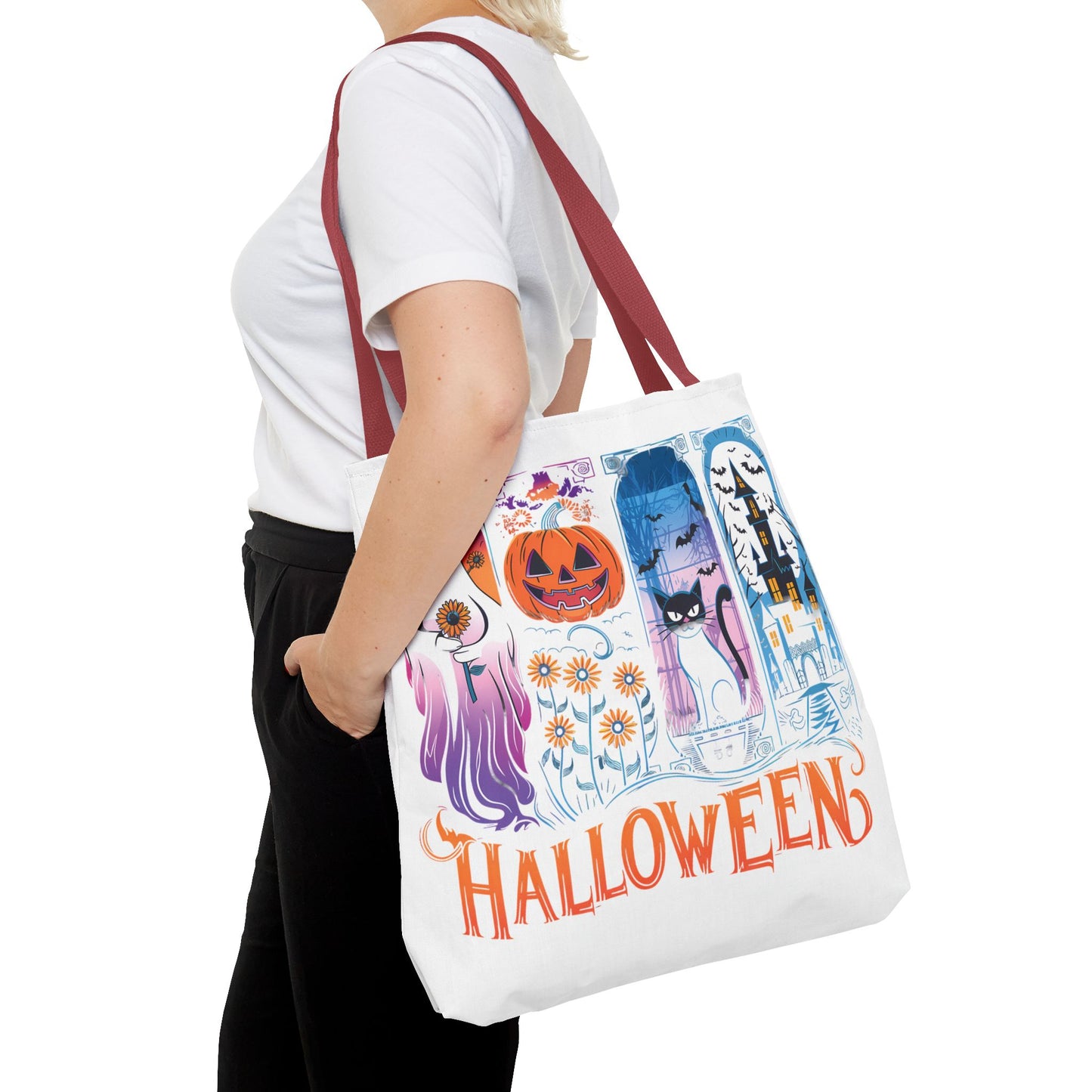 🎃 Haunted Halloween Tote Bag – Spooky Style with Autumn Vibes 👻