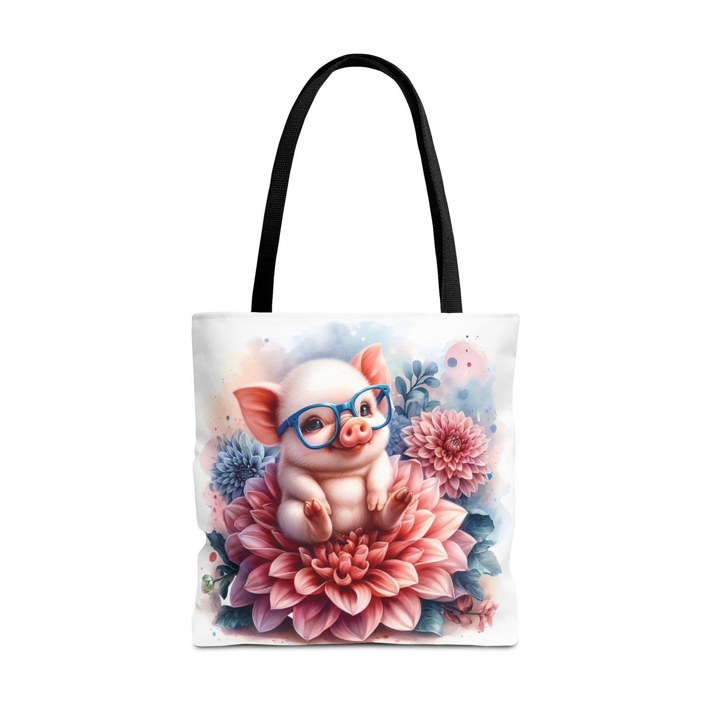 🐷 Floral Piglet Tote Bag – Cute, Whimsical & Practical 🌸