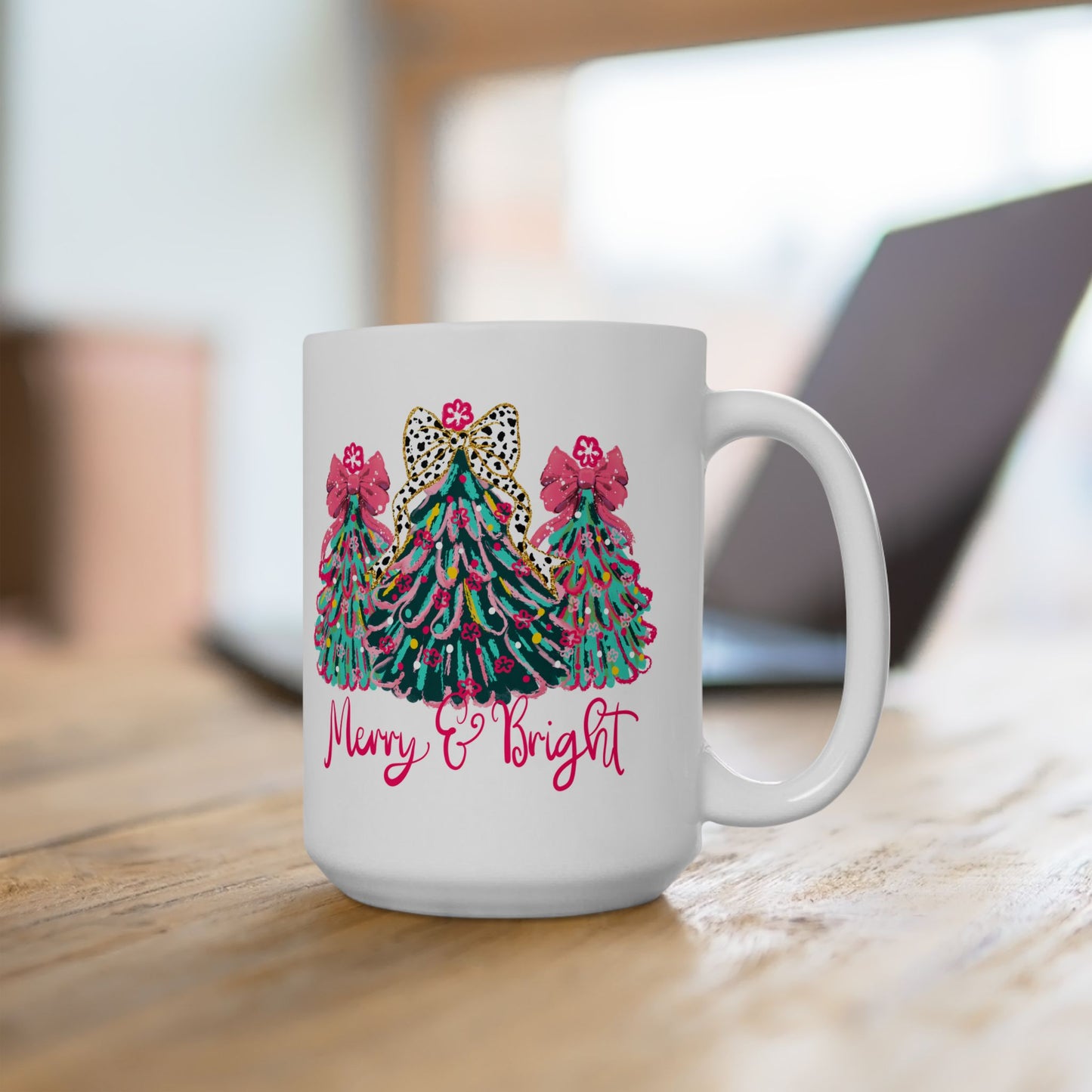 🎄 Merry & Bright Christmas Tree Mug – Glam Holiday Cheer in Every Sip ✨