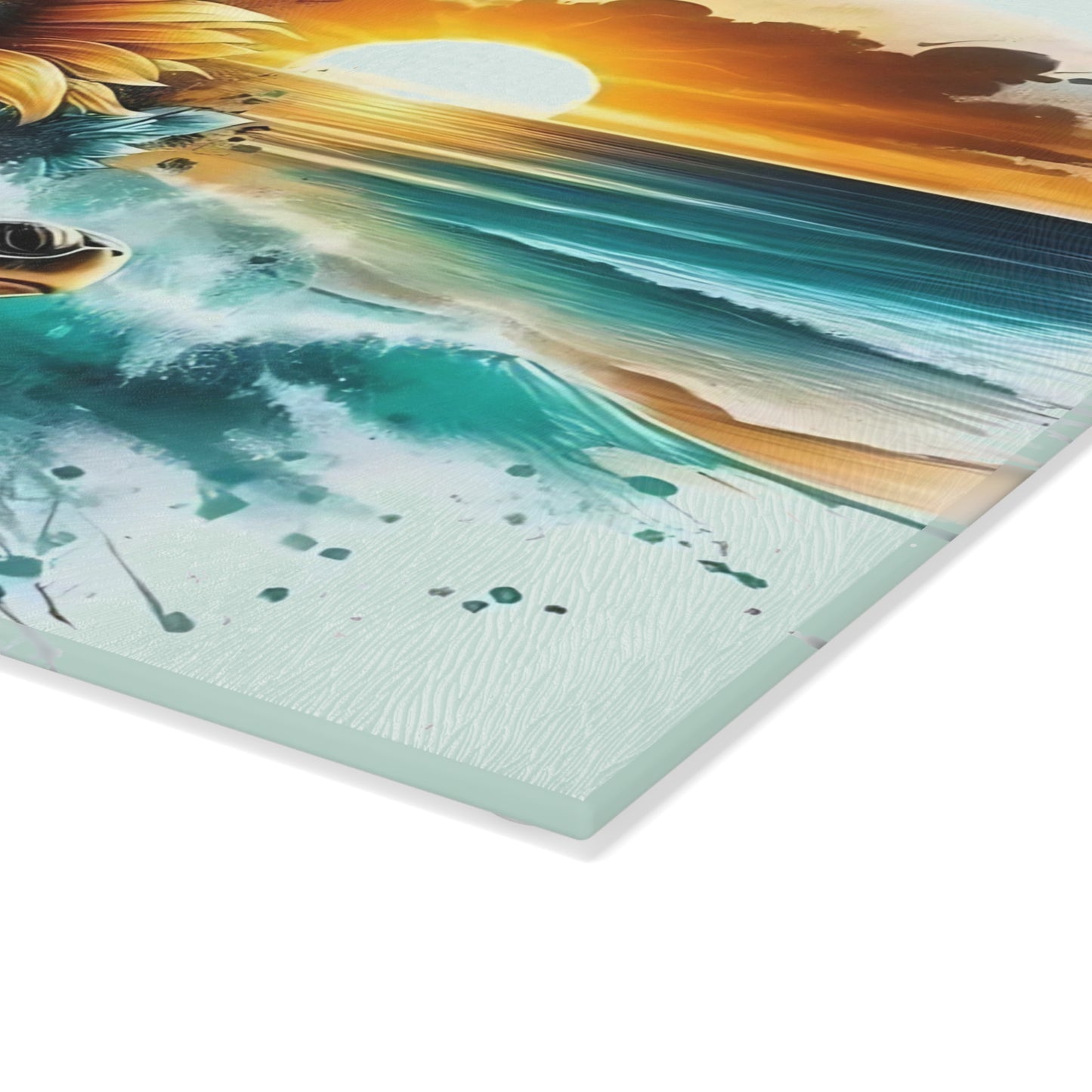 Sea Turtle Tempered Glass Cutting Board