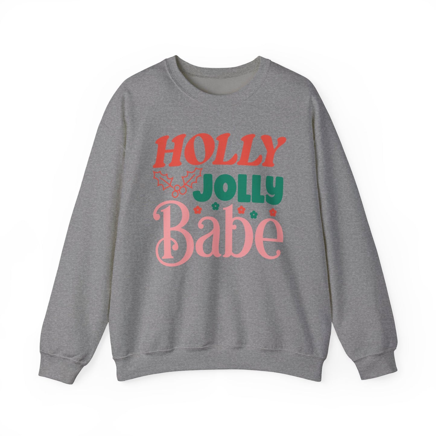 🎀✨ Holly Jolly Babe Retro Crewneck – Cute, Cozy & Festive