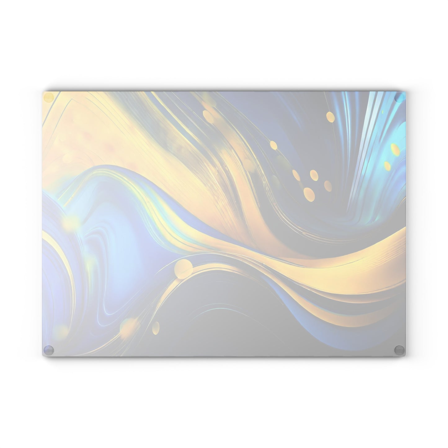 💙💛 Blue & Gold Abstract Cutting Board – Modern Elegance for Your Kitchen ✨