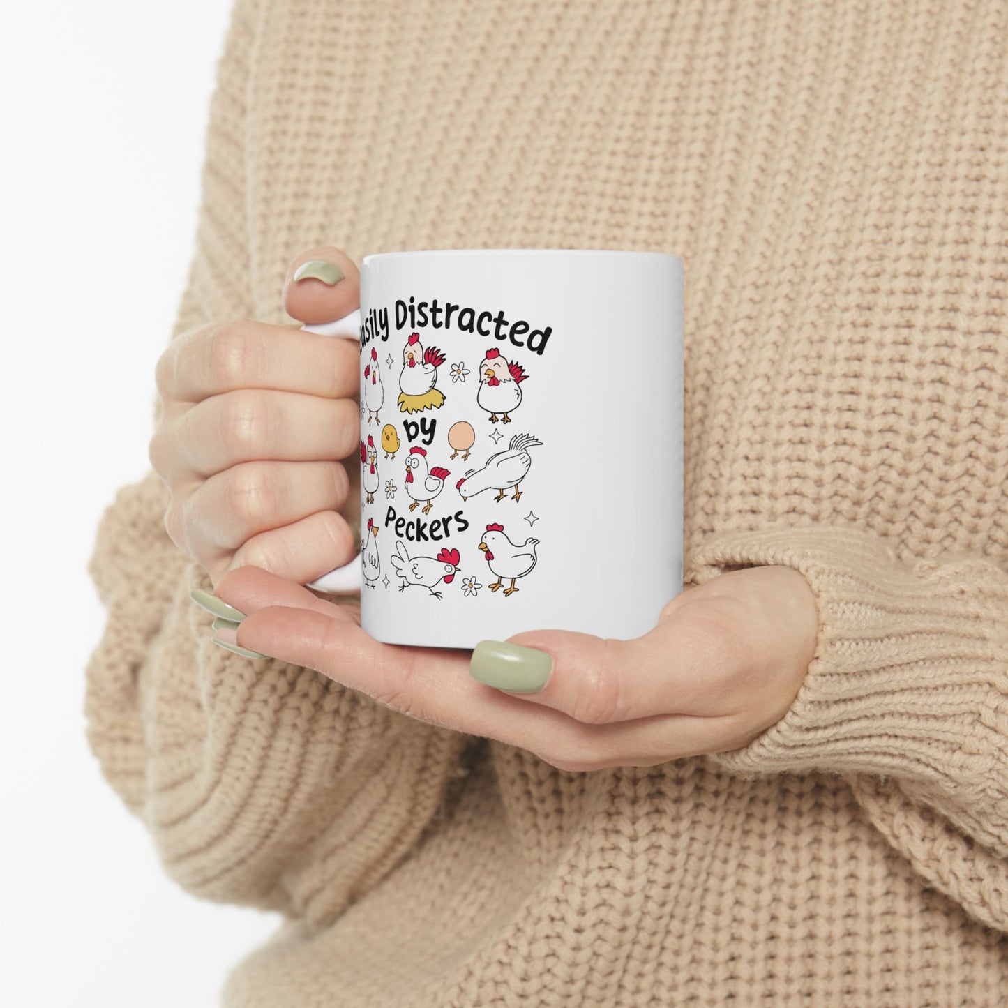 🐔 Funny Chicken Mug – Quirky Hens, Eggs & Daisies for the Chicken Obsessed! 🌼🥚