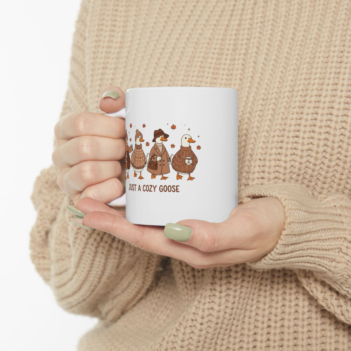 🪿🍂 Just a Cozy Goose Mug – Autumn Goose Coffee Cup ☕🧣