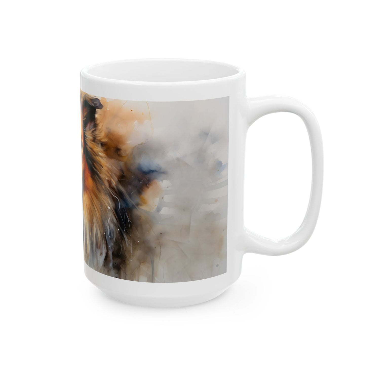 🐾 Watercolor Sheltie Mug – A Beautiful Portrait of Your Loyal Companion! 🌸