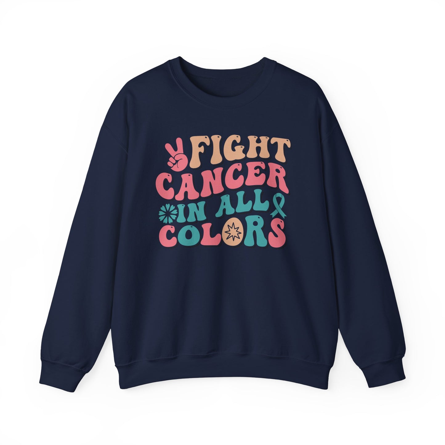 🌈✌️ Fight Cancer in All Colors Sweatshirt – Multi-Awareness Support Crewneck