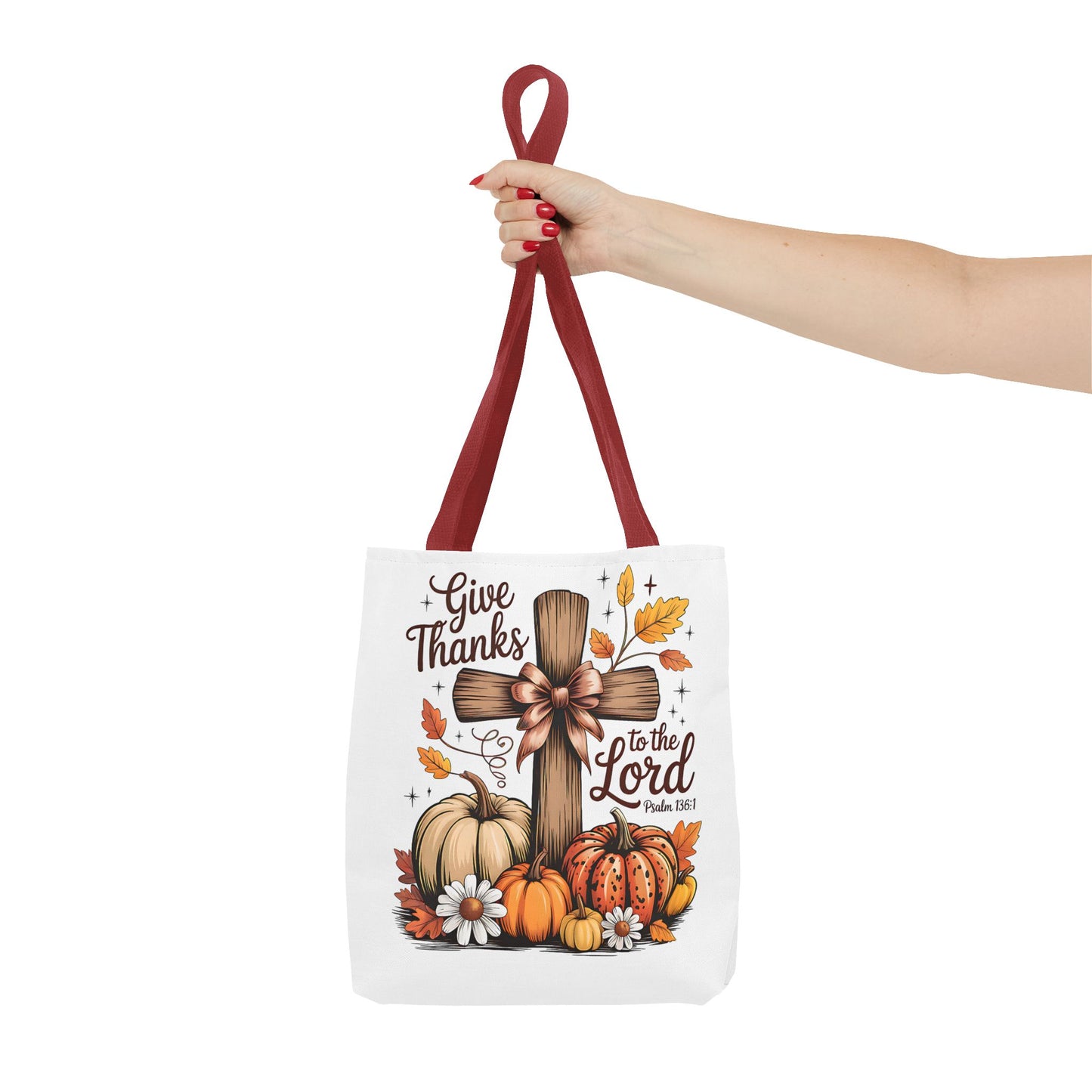 🙏 Give Thanks to the Lord Tote Bag – Faith and Fall Season Style