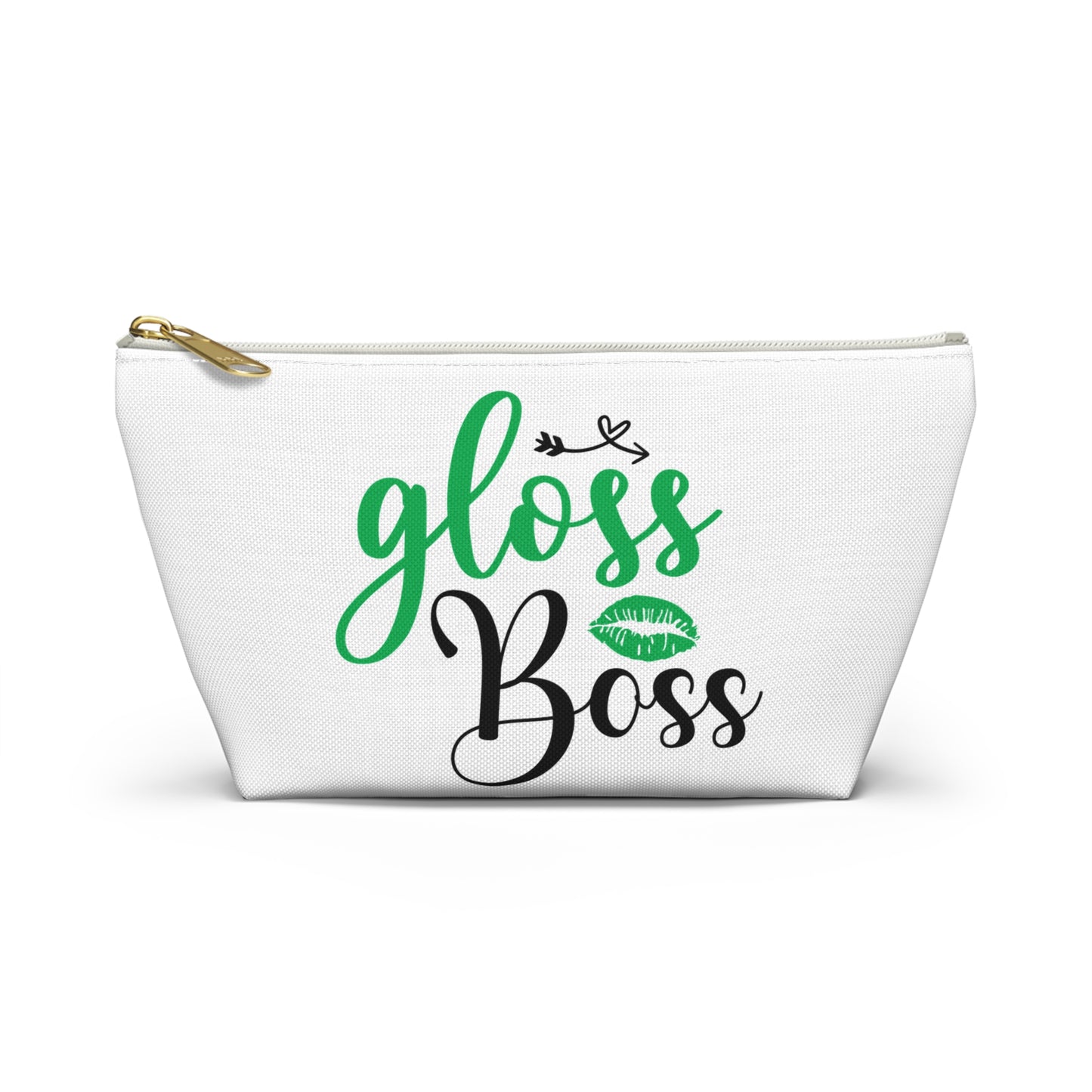 Accessory Pouch – "Gloss Boss" Green Makeup Bag