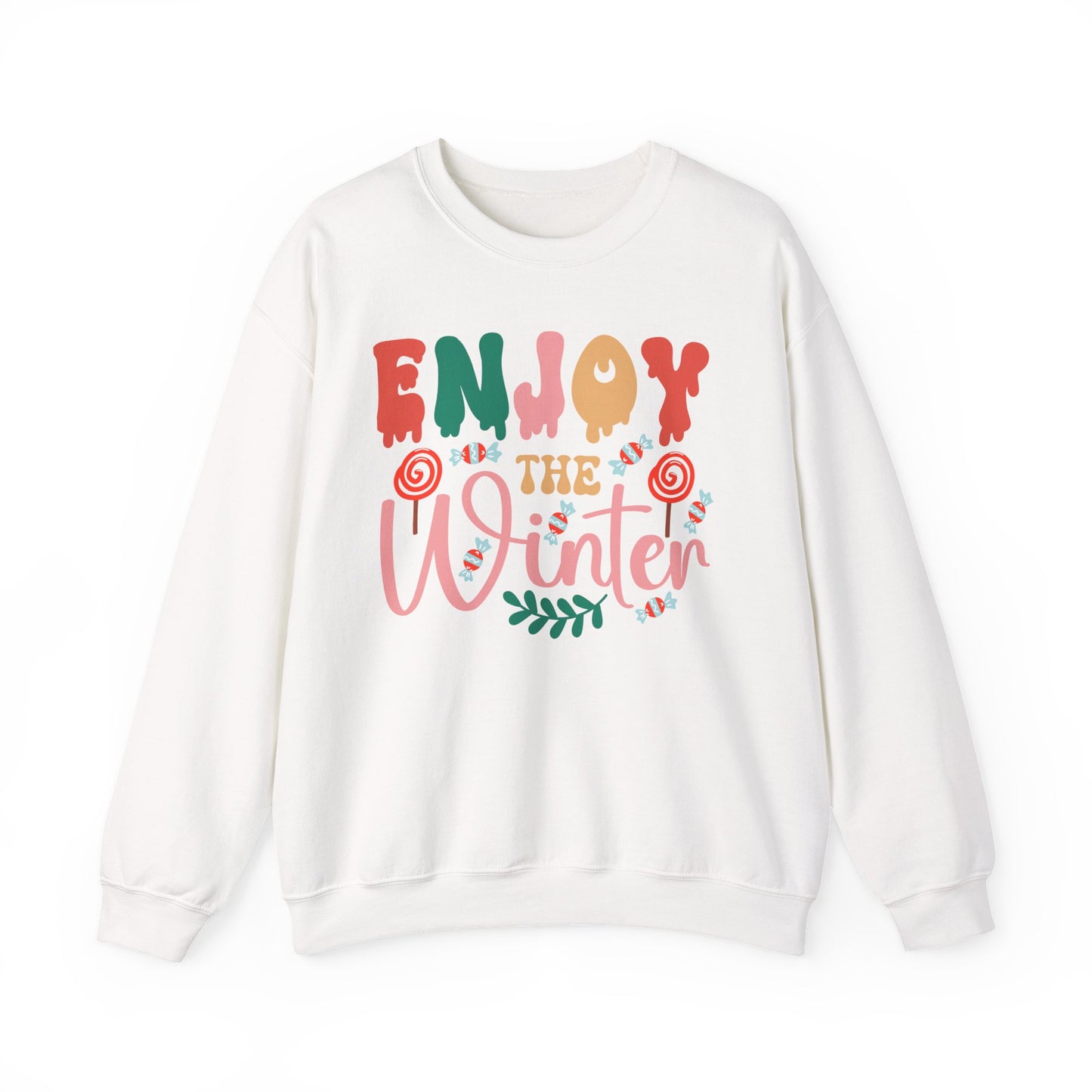 ❄️☕ Enjoy the Winter Sweatshirt – Cozy Snowflake & Cocoa Season Vibes 🧣✨