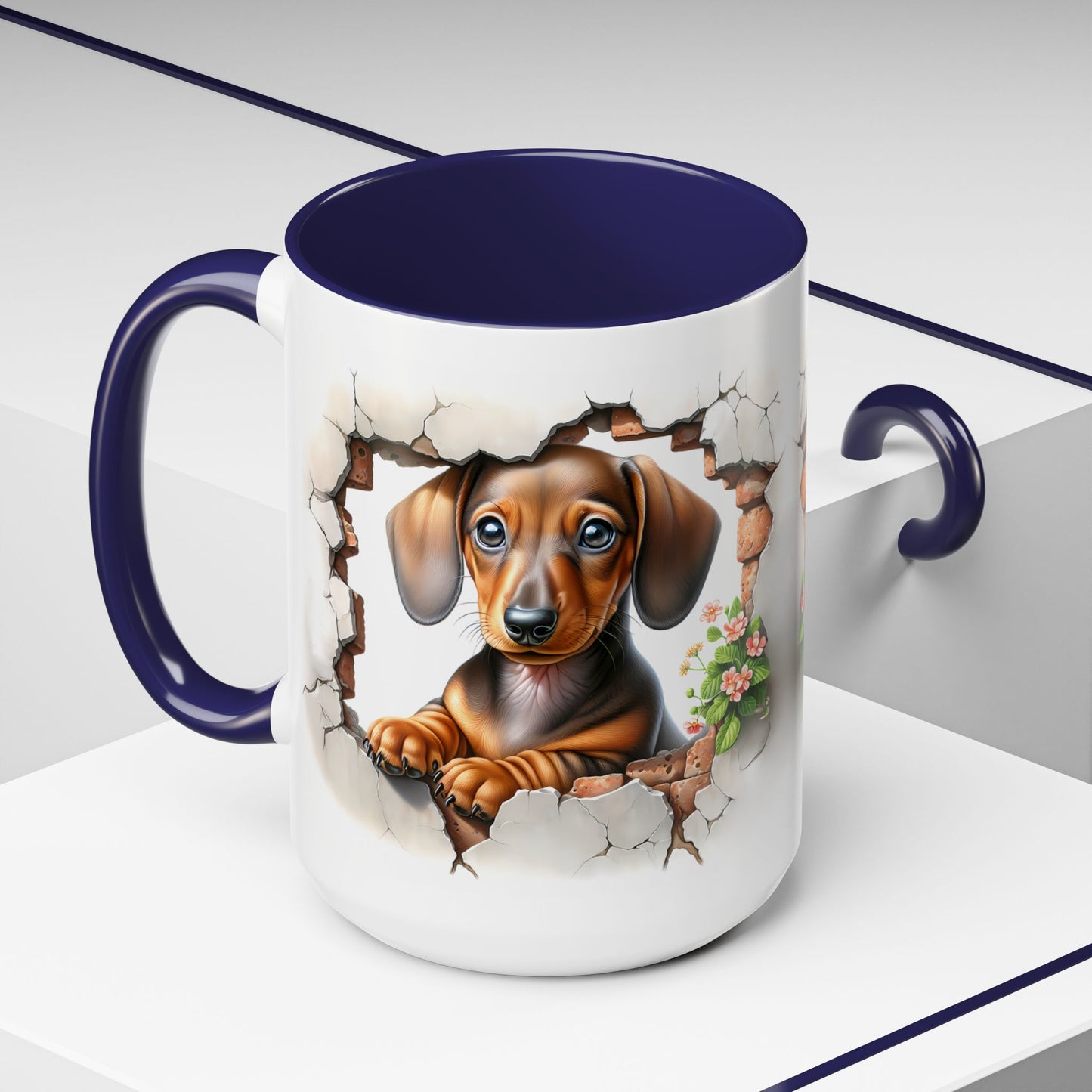 🐾🌭 Dachshund Puppy Accent Mug – Adorable Doxie Coffee Cup ☕❤️