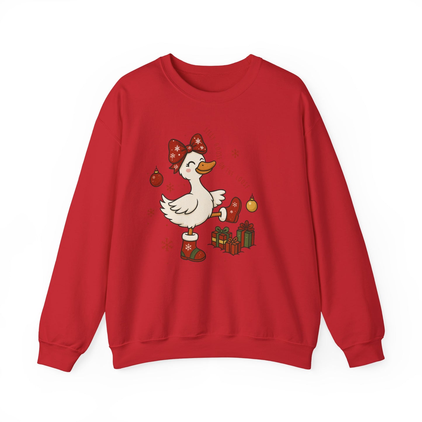 🪿🎁 Silly Goose on the Loose Sweatshirt – Whimsical Holiday Cheer ❄️✨