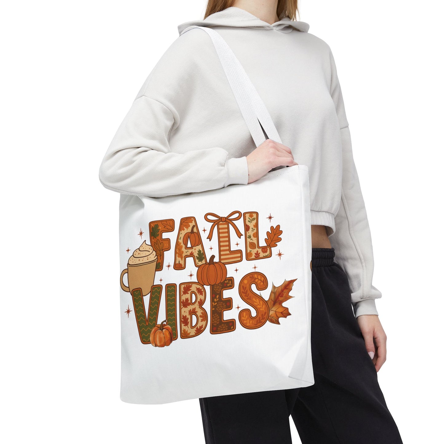 🍁 Fall Vibes Tote Bag – Cozy Comfort for Your Autumn Adventures 🎃☕