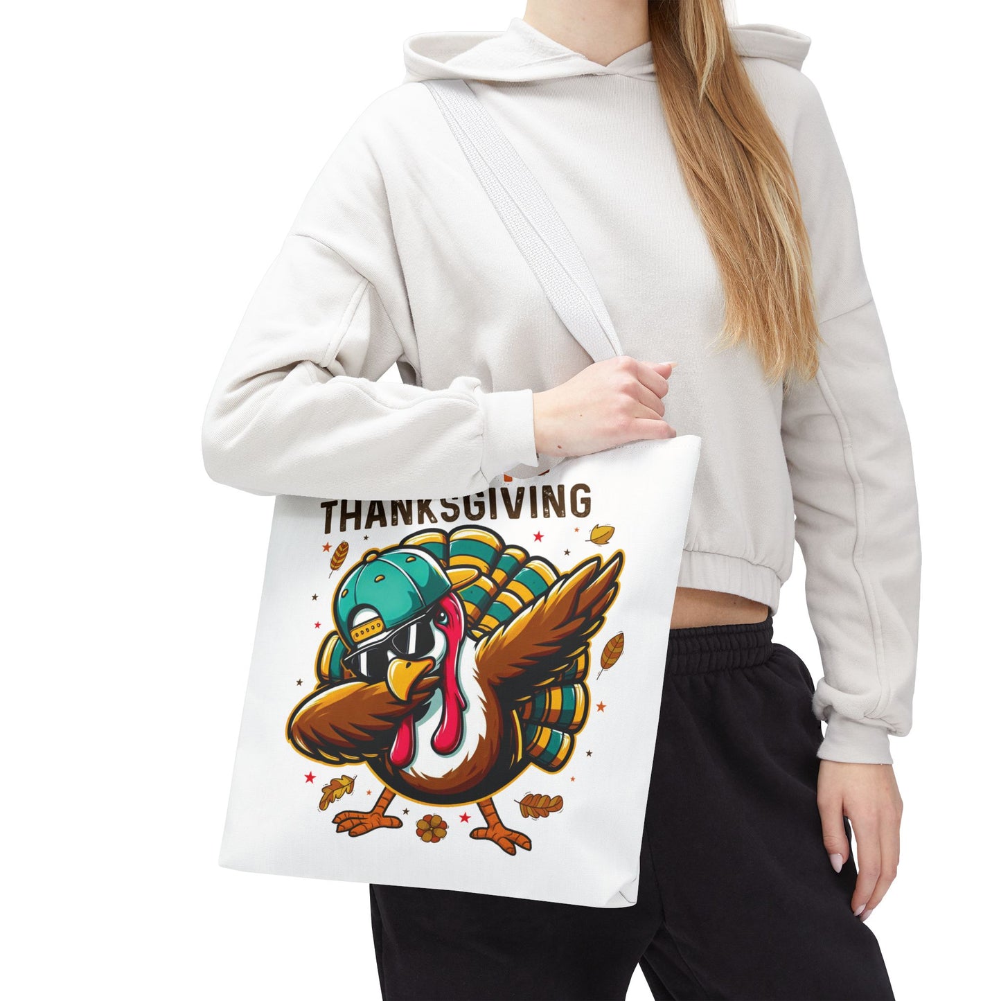 🦃 Dabbing Turkey Tote Bag – Thanksgiving Swagger with Holiday Humor