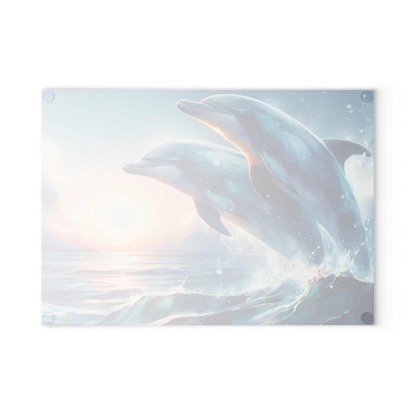 🌊🐬 Sunlit Ocean Dolphins Cutting Board – Serenity Meets Coastal Elegance 🐬🌊