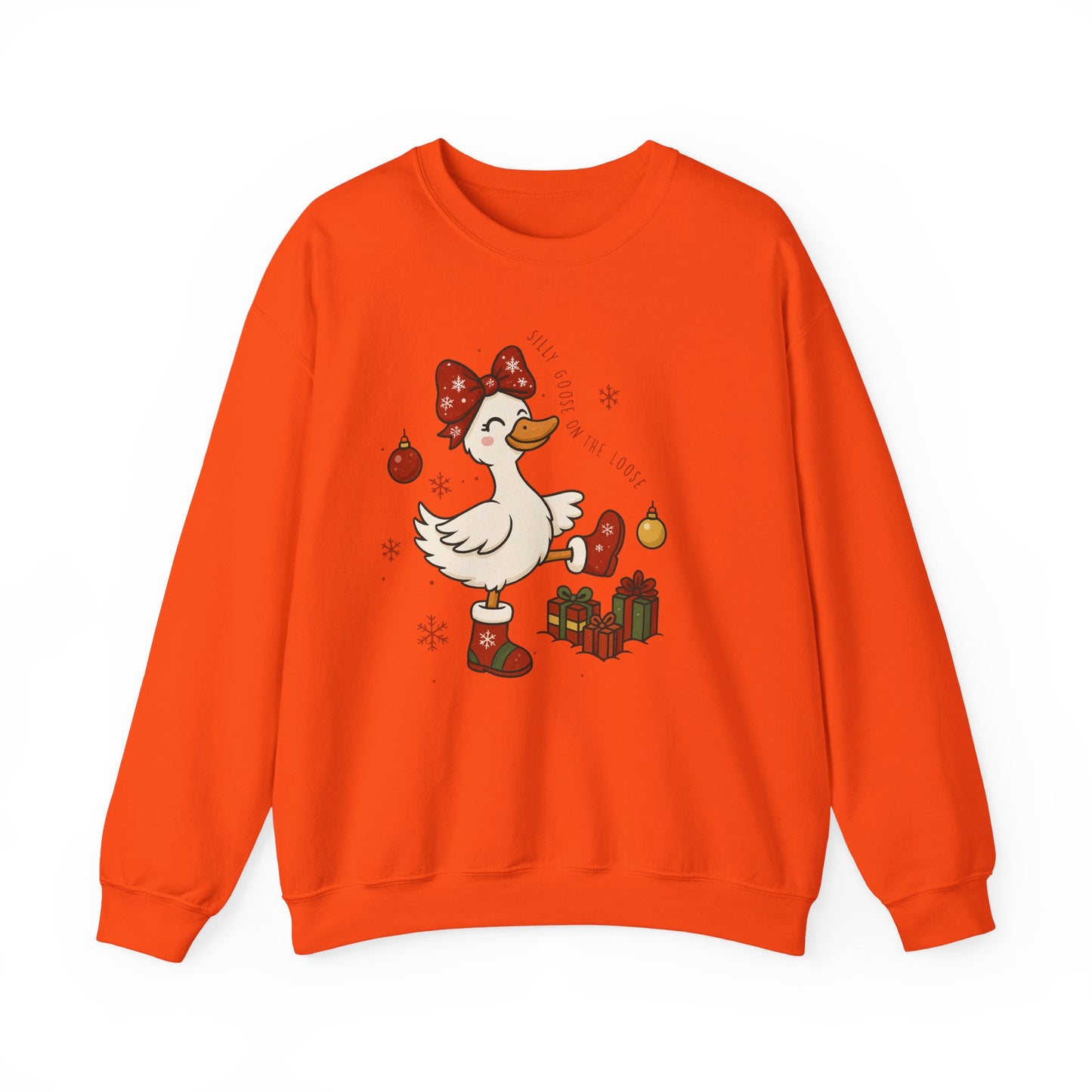 🪿🎁 Silly Goose on the Loose Sweatshirt – Whimsical Holiday Cheer ❄️✨