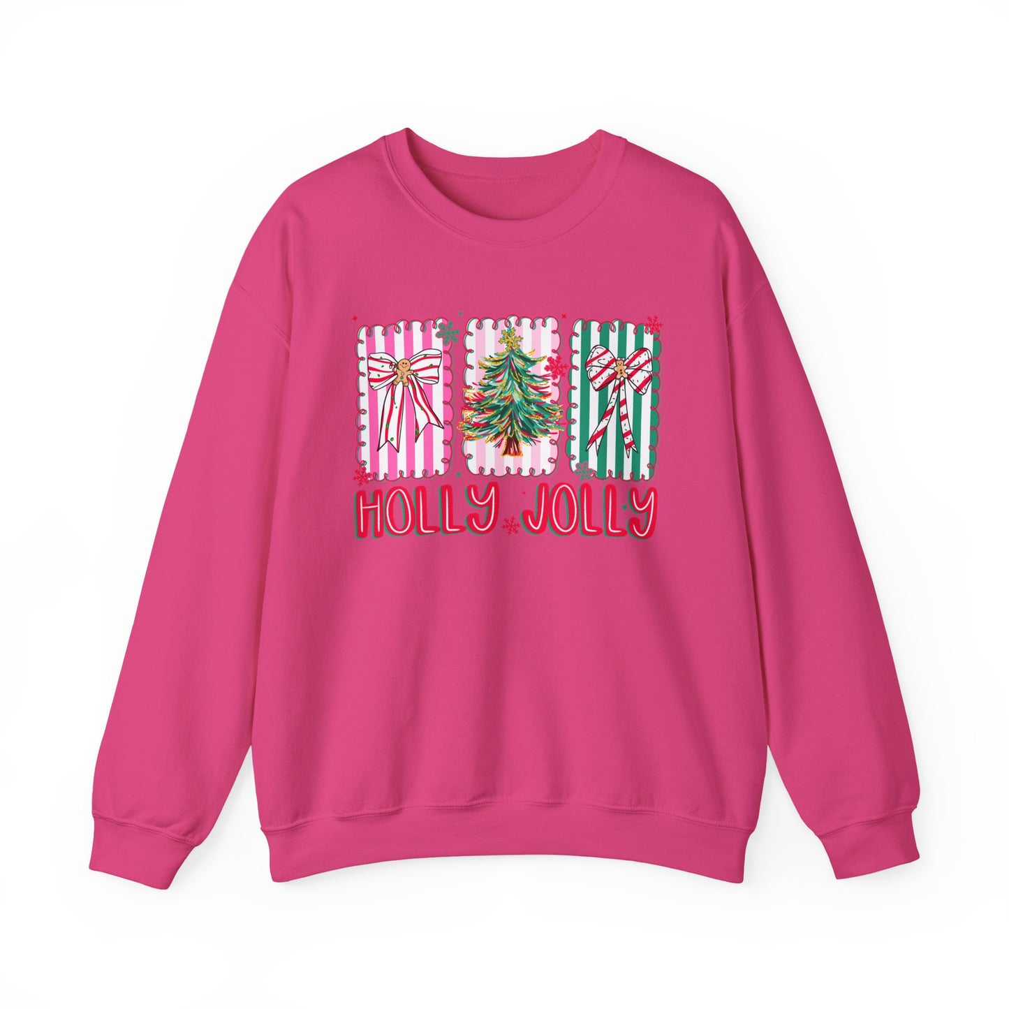 🎀✨ Holly Jolly Retro Sweatshirt – Festive Bows & Christmas Cheer