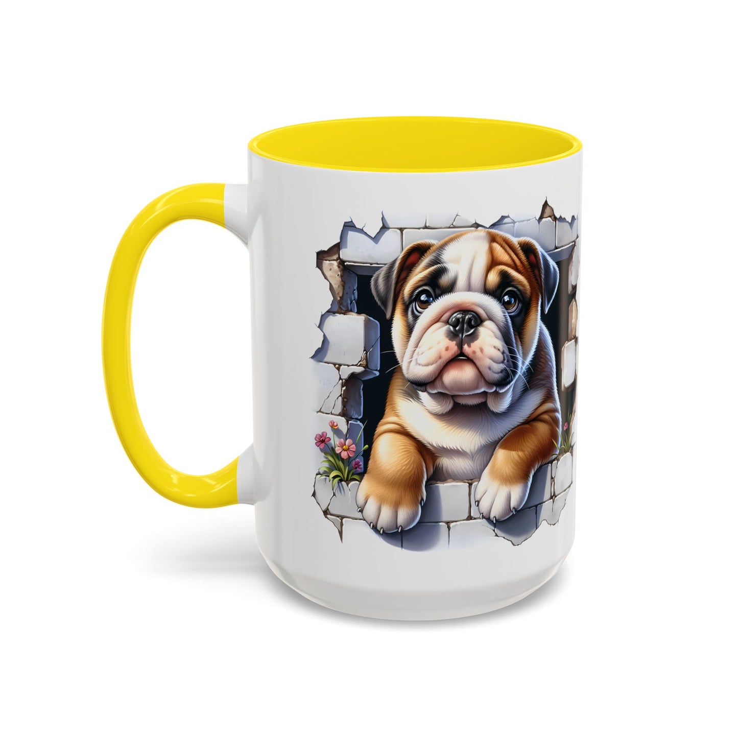 🐶☕ English Bulldog Puppy Accent Mug – Adorable Breakthrough Pup Design ✨rs (11/15oz)