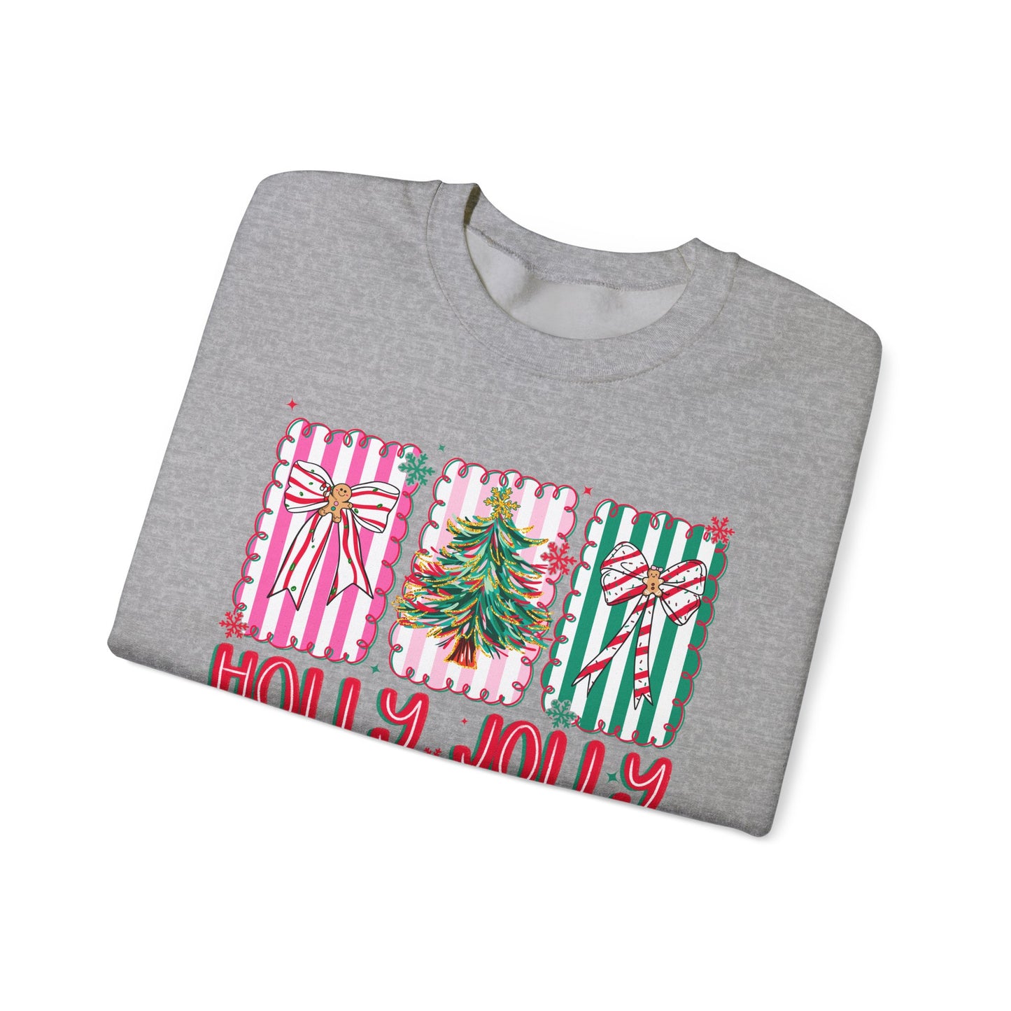 🎀✨ Holly Jolly Retro Sweatshirt – Festive Bows & Christmas Cheer
