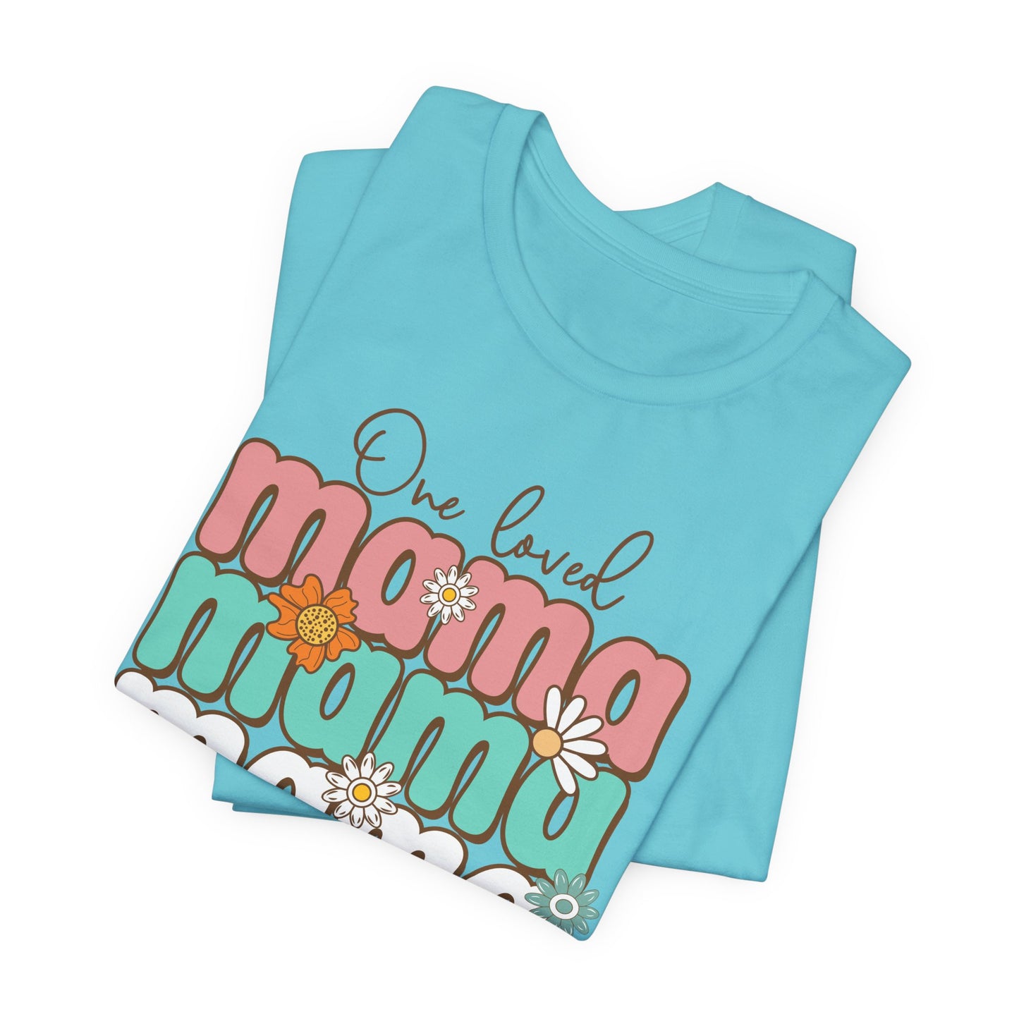👕 Mama, Mama, Mama, Mama Boho-Style T-Shirt – Joyful Chaos of Motherhood 🌿