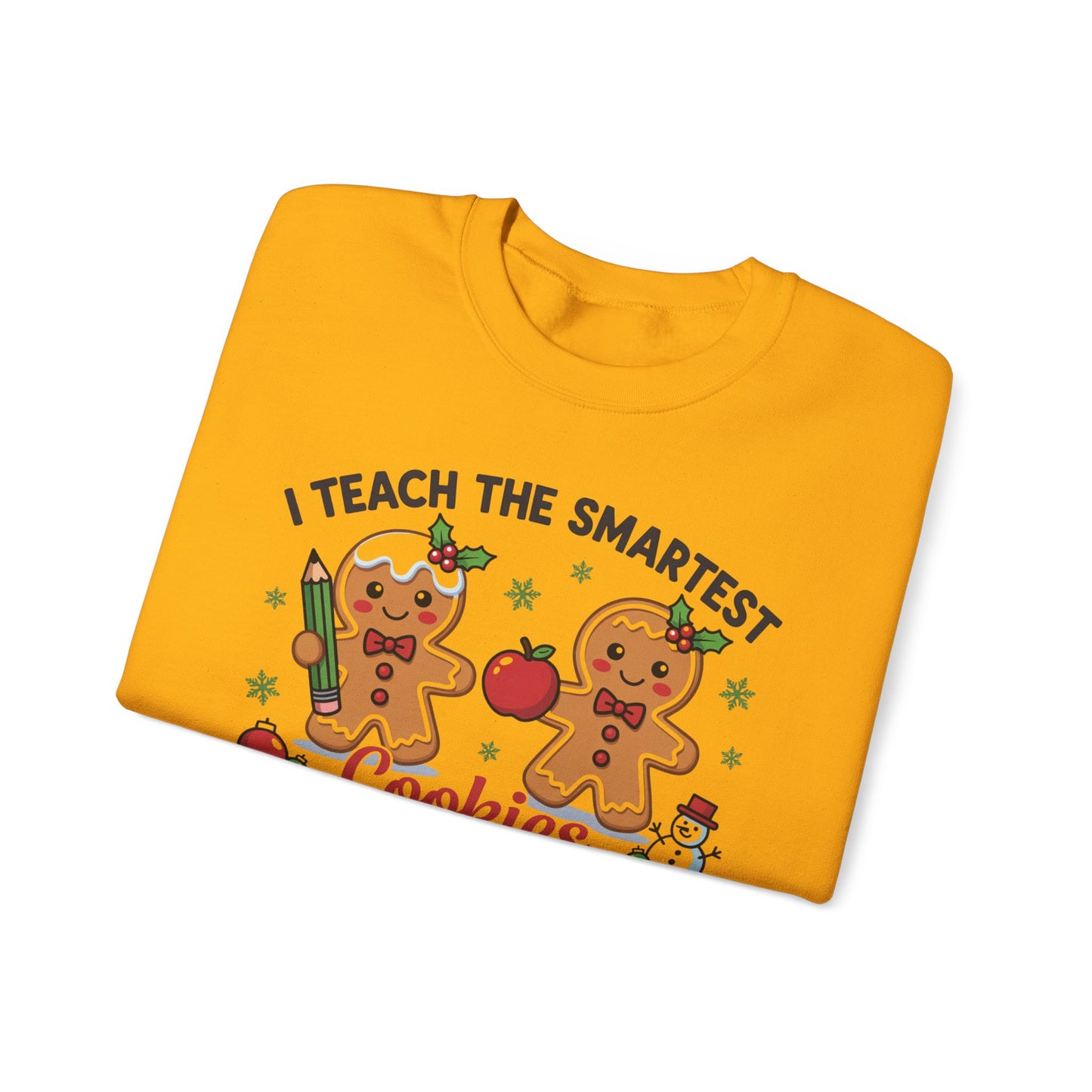 🍪✏️ I Teach the Smartest Cookies in the Batch Sweatshirt – Cute Teacher Gingerbread Crewneck