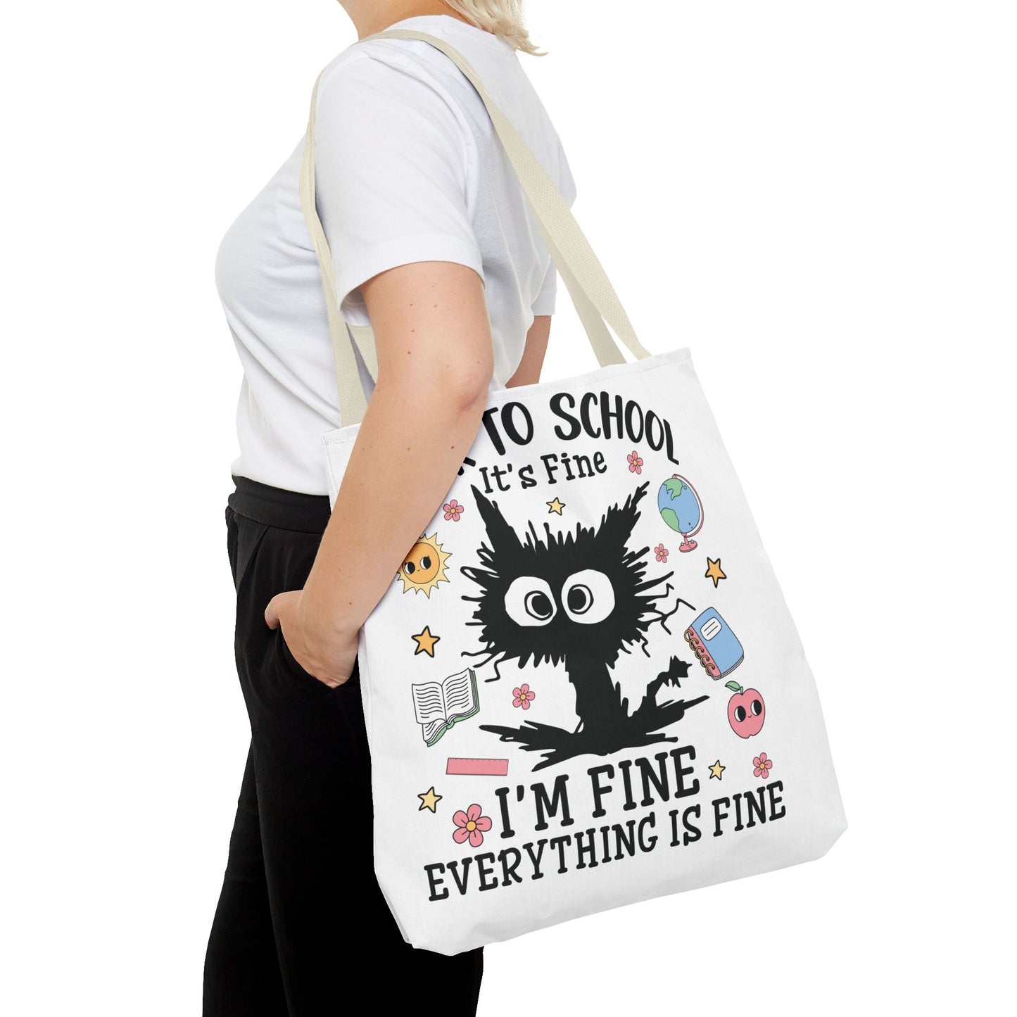 👀 I See Smart People Tote – Kawaii School Vibes with a Clever Twist 🍎