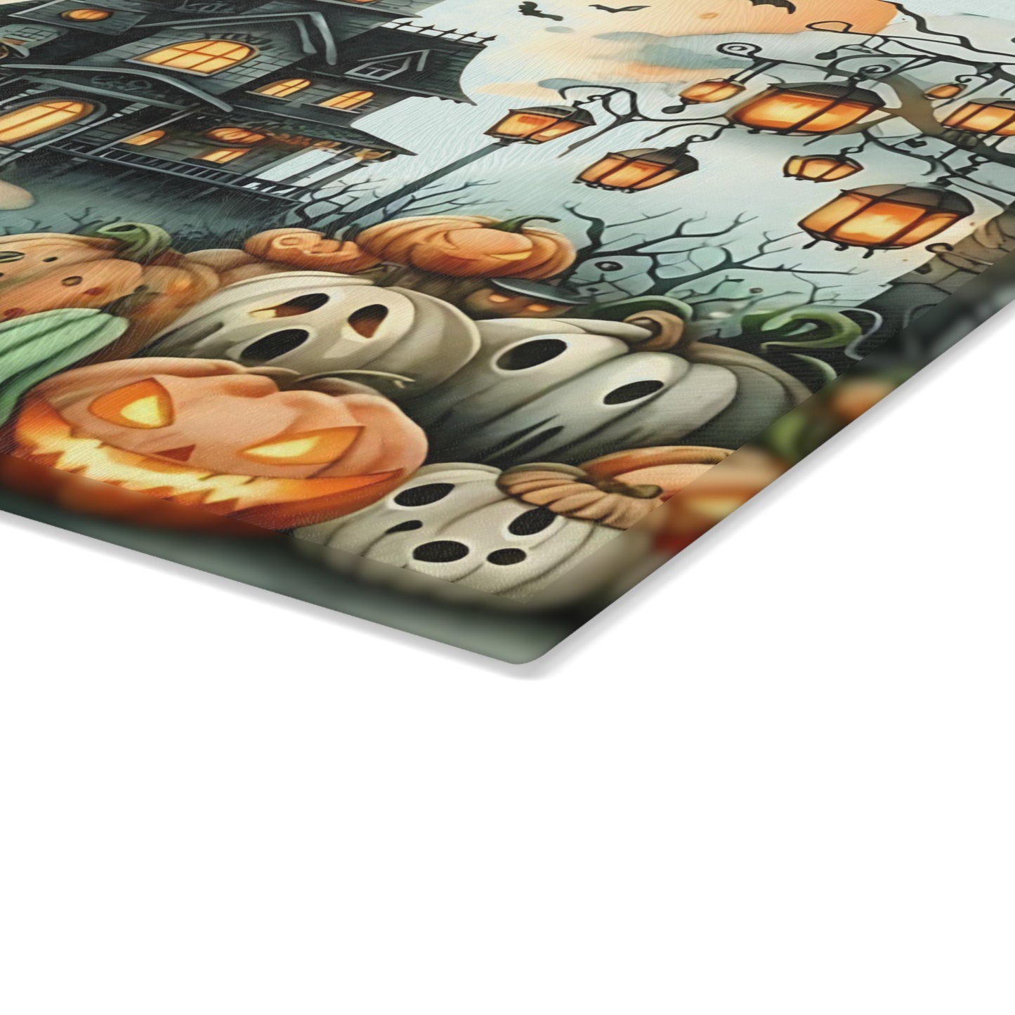 🎃👻 Haunted Halloween Mansion Cutting Board – Spooky Elegance for Your Kitchen 👻🎃