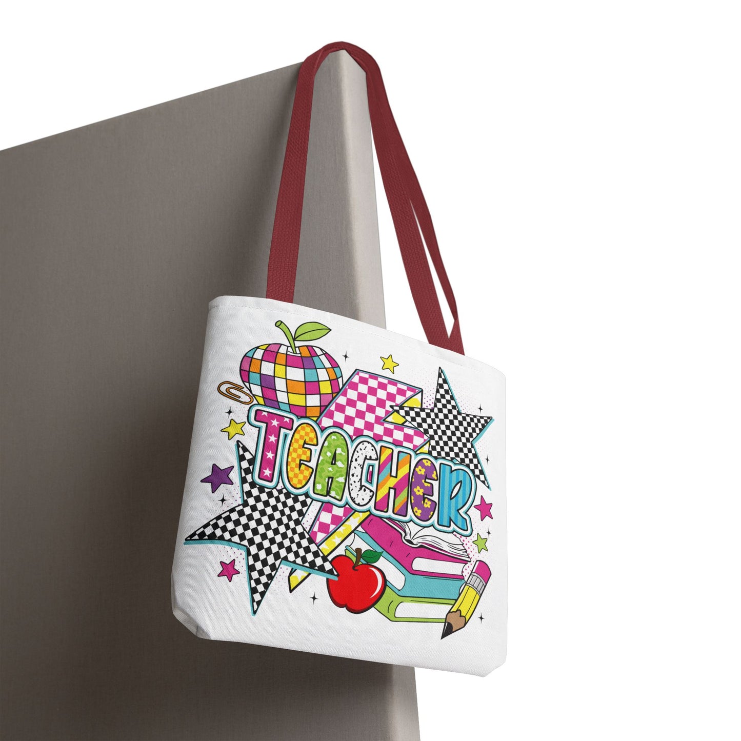 🌟 Bright Teacher Stars Tote – Bold Style for the Best in Class 🍎