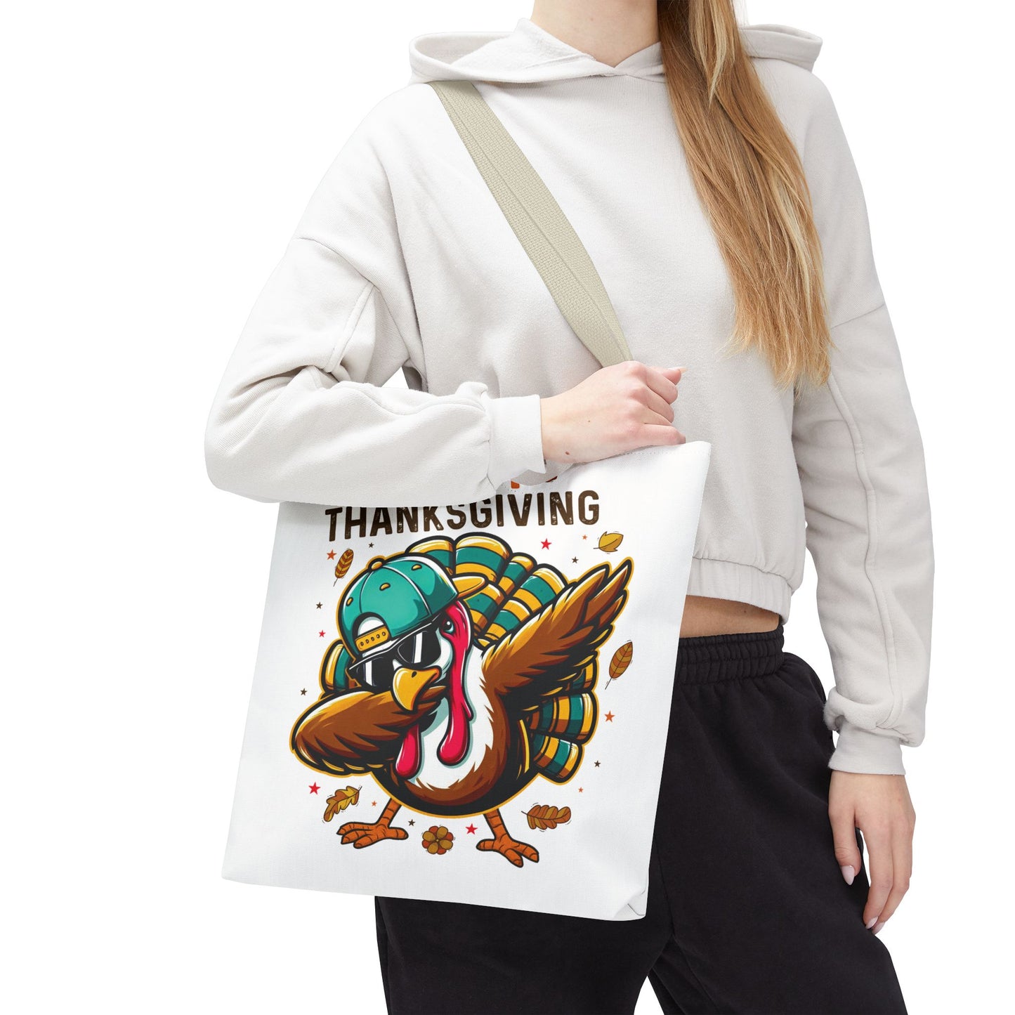 🦃 Dabbing Turkey Tote Bag – Thanksgiving Swagger with Holiday Humor