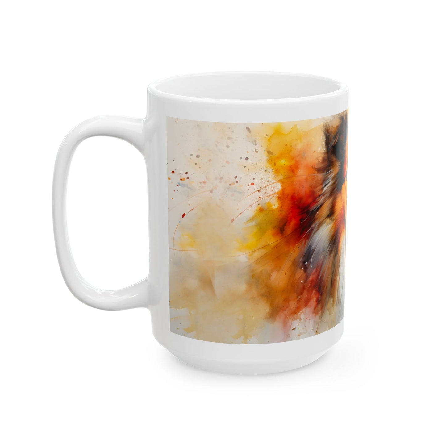 🐾 Watercolor Sheltie Mug – A Beautiful Portrait of Your Loyal Companion! 🌸