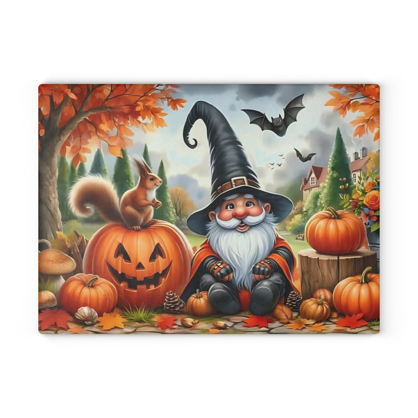 🎃🧙 Halloween Gnome Cutting Board – Spooky Fun & Autumn Charm 🍂🦇