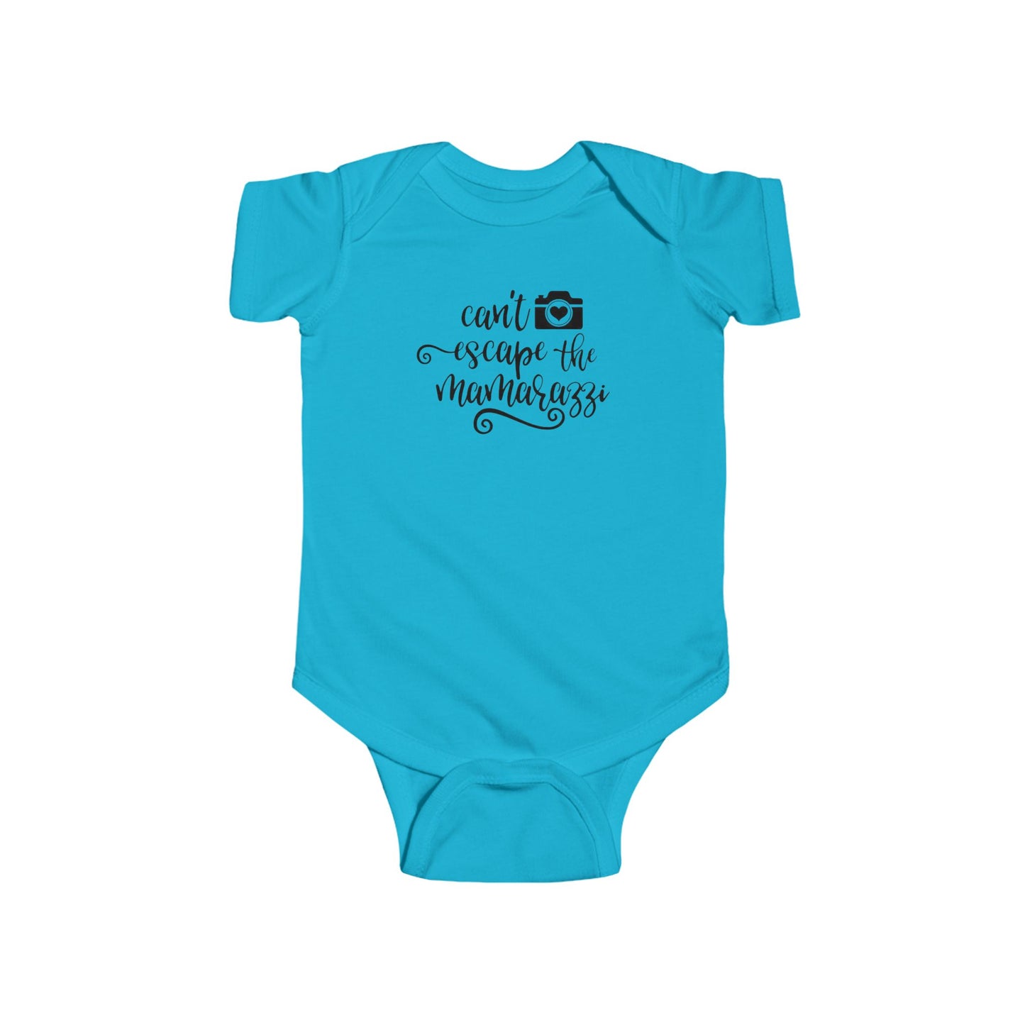 Can't Escape the Mamarazzi Baby Onesie – Camera & Heart Design