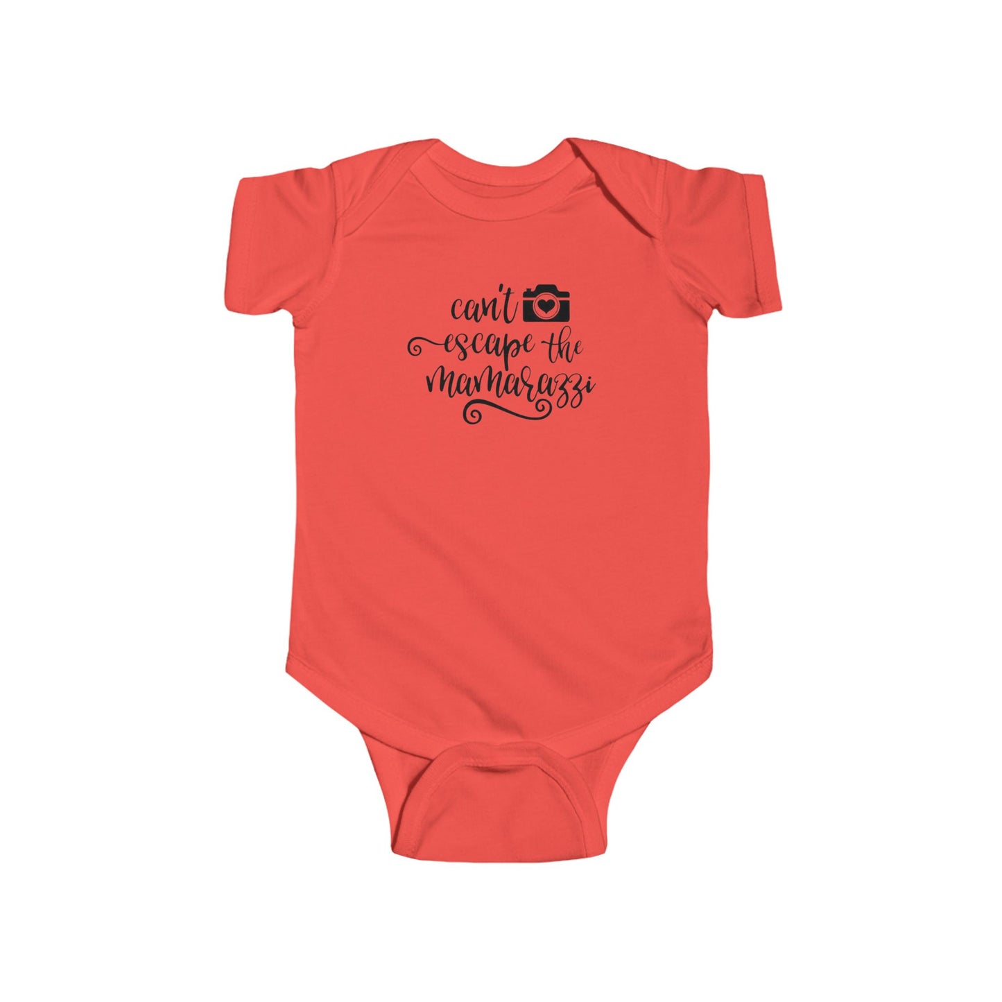 Can't Escape the Mamarazzi Baby Onesie – Camera & Heart Design